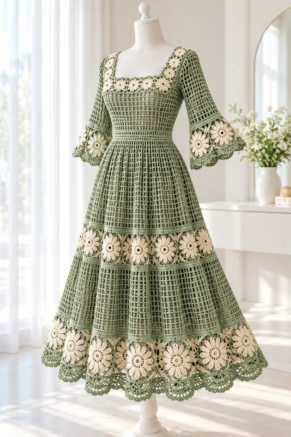 Sage Meadow Lace Dress Crochet Pattern