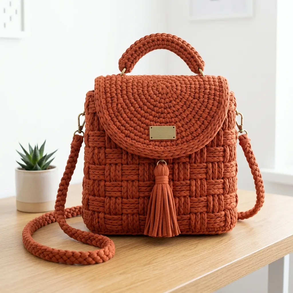 Terracotta Earth Tone Backpack Crochet Pattern