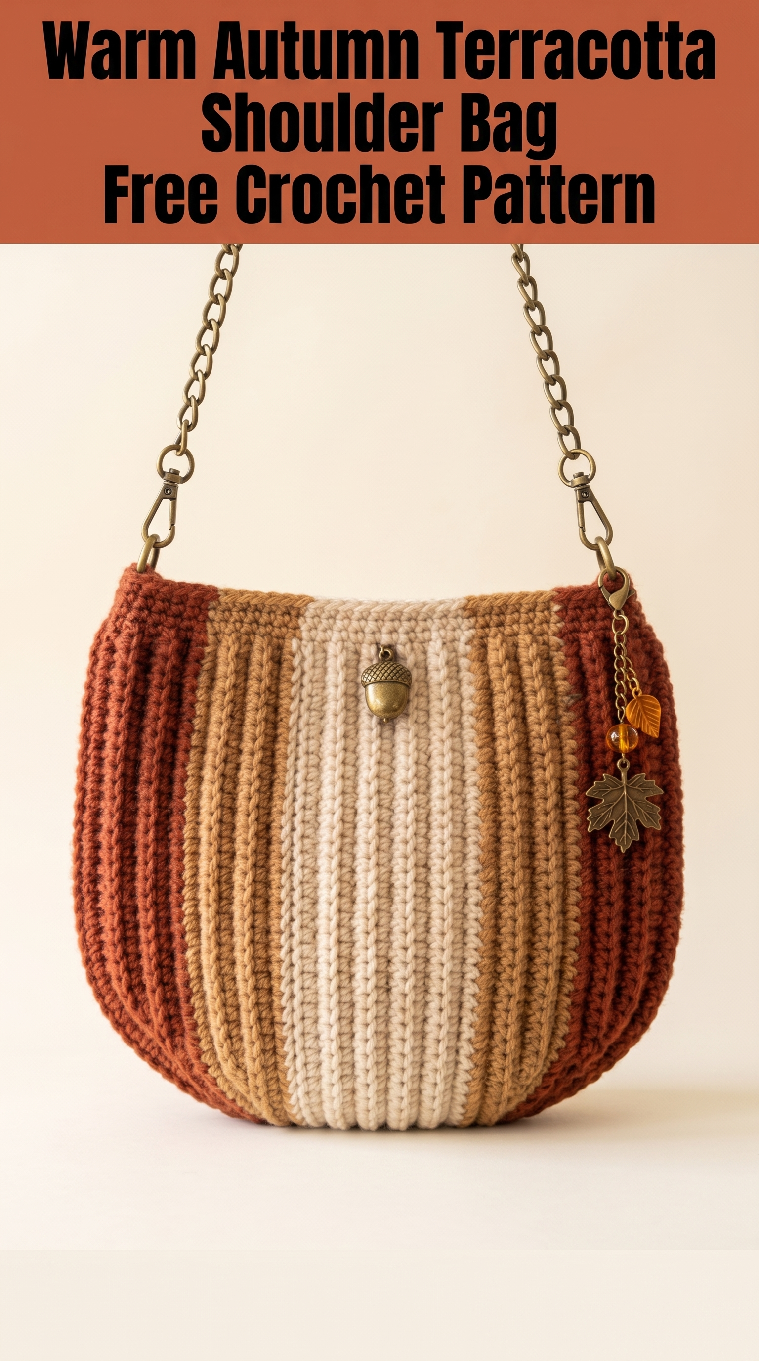 Warm Autumn Terracotta Shoulder Bag Free Crochet Pattern