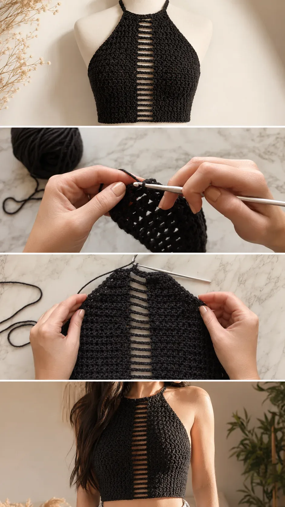 Crochet Alexia Halter Top: A Bold and Chic Statement pattern