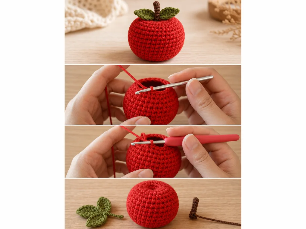 Crochet Apple Amigurumi: A Charming Handmade Delight pattern