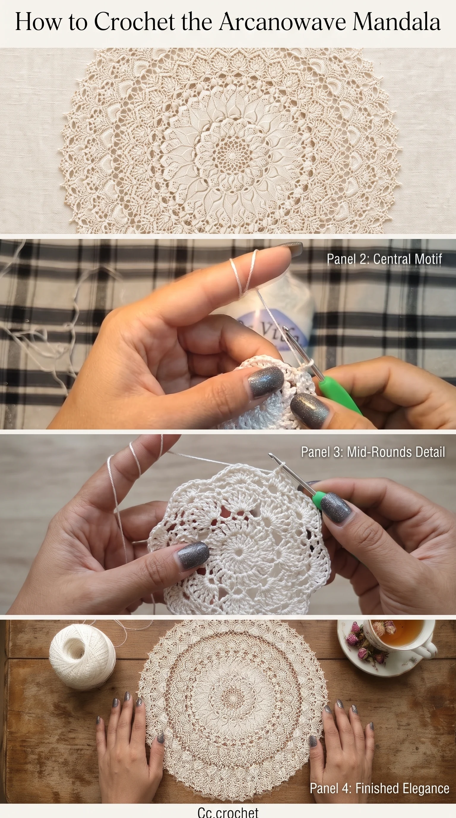 Crochet Arcanowave Mandala: A Timeless Lace Masterpiece pattern