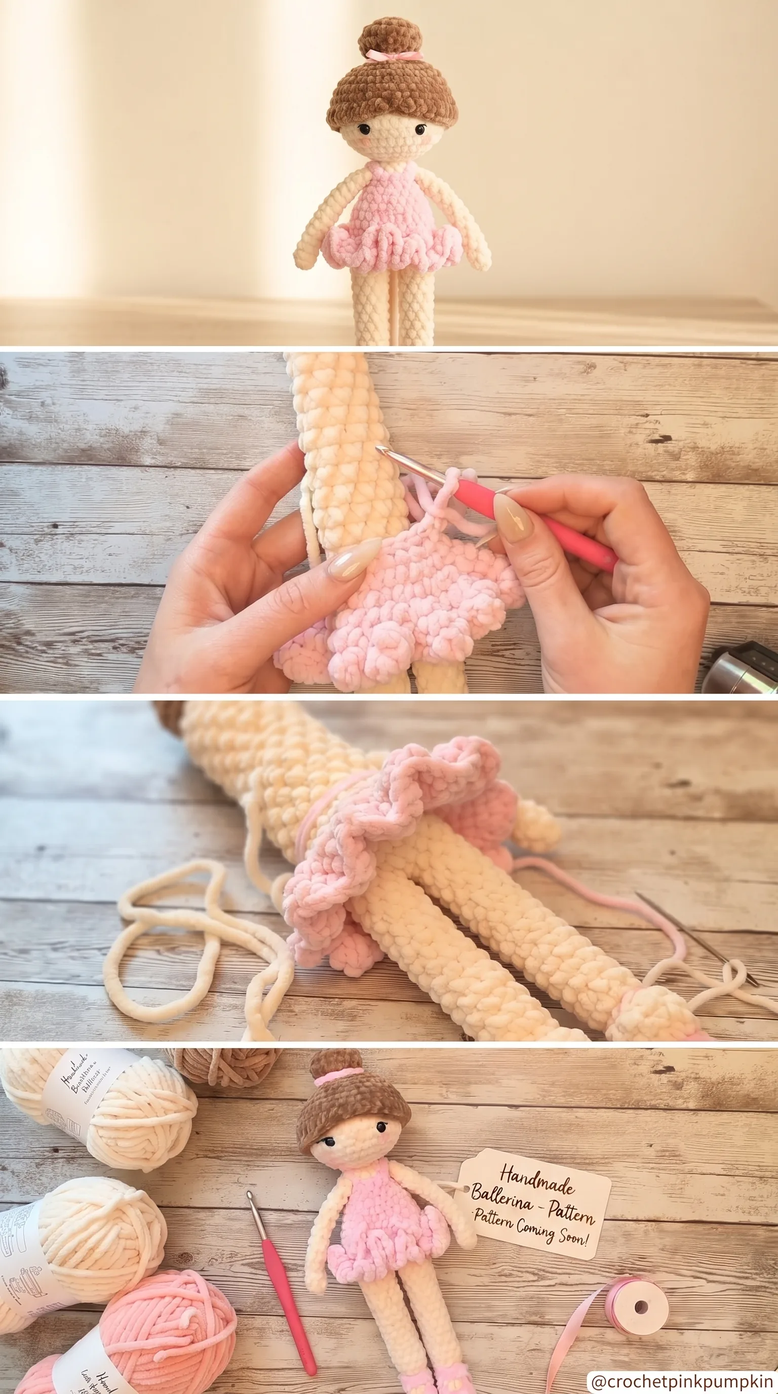 Crochet Ballerina Doll: A Whimsical Handmade Treasure pattern