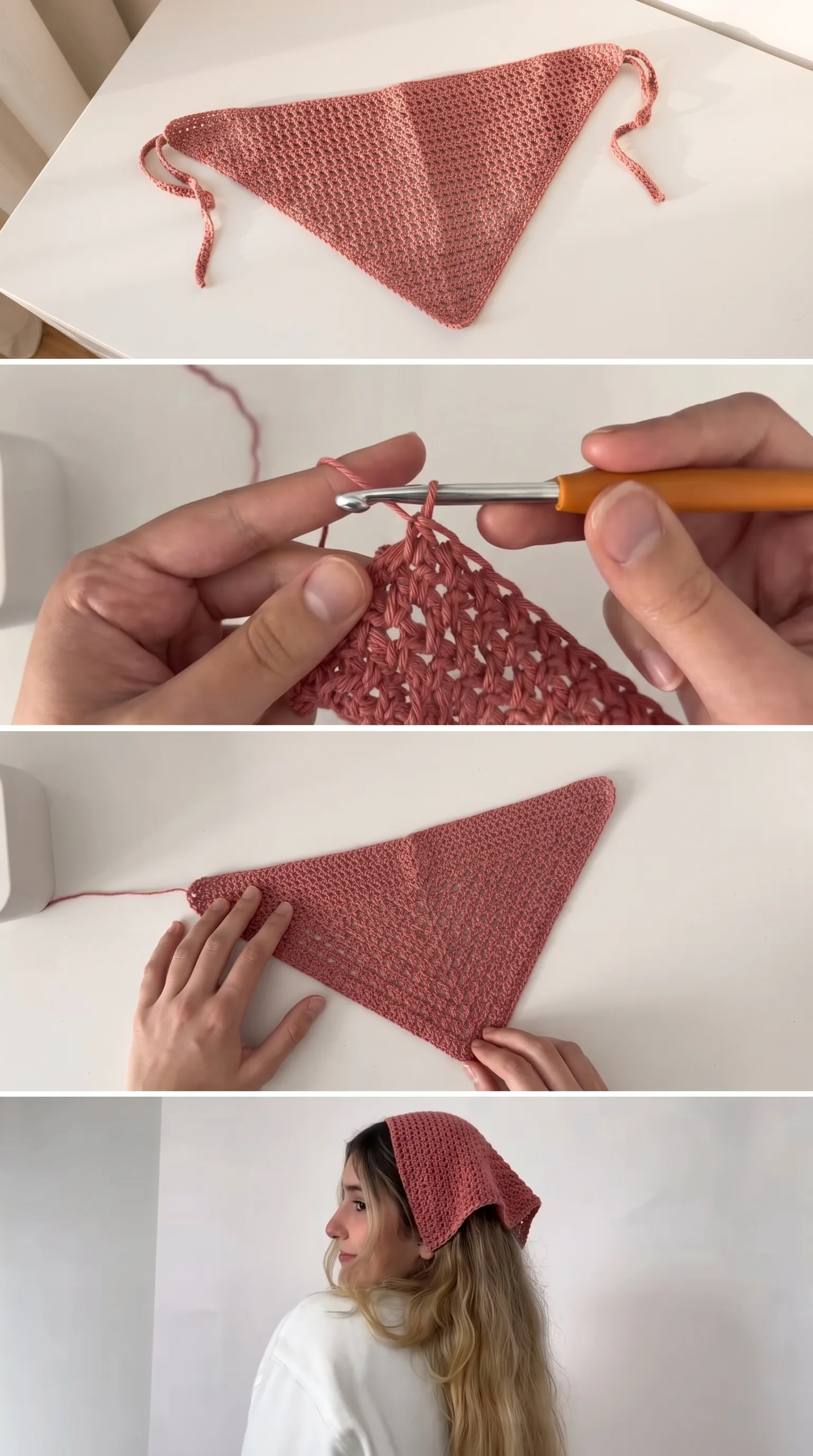 Crochet Bandana: A Chic and Effortless Accessory pattern