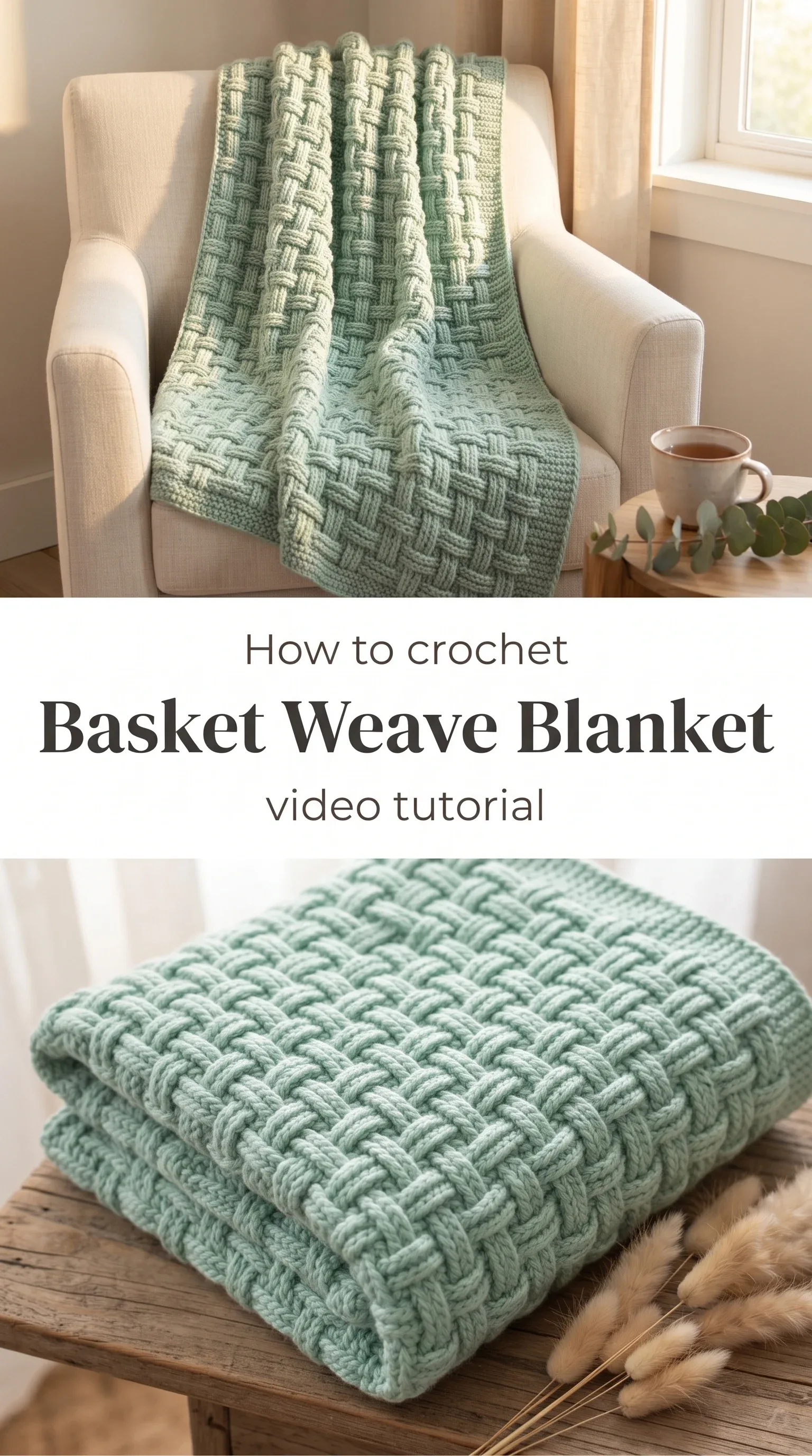 Crochet Basket Weave Blanket: A Timeless Textured Treasure