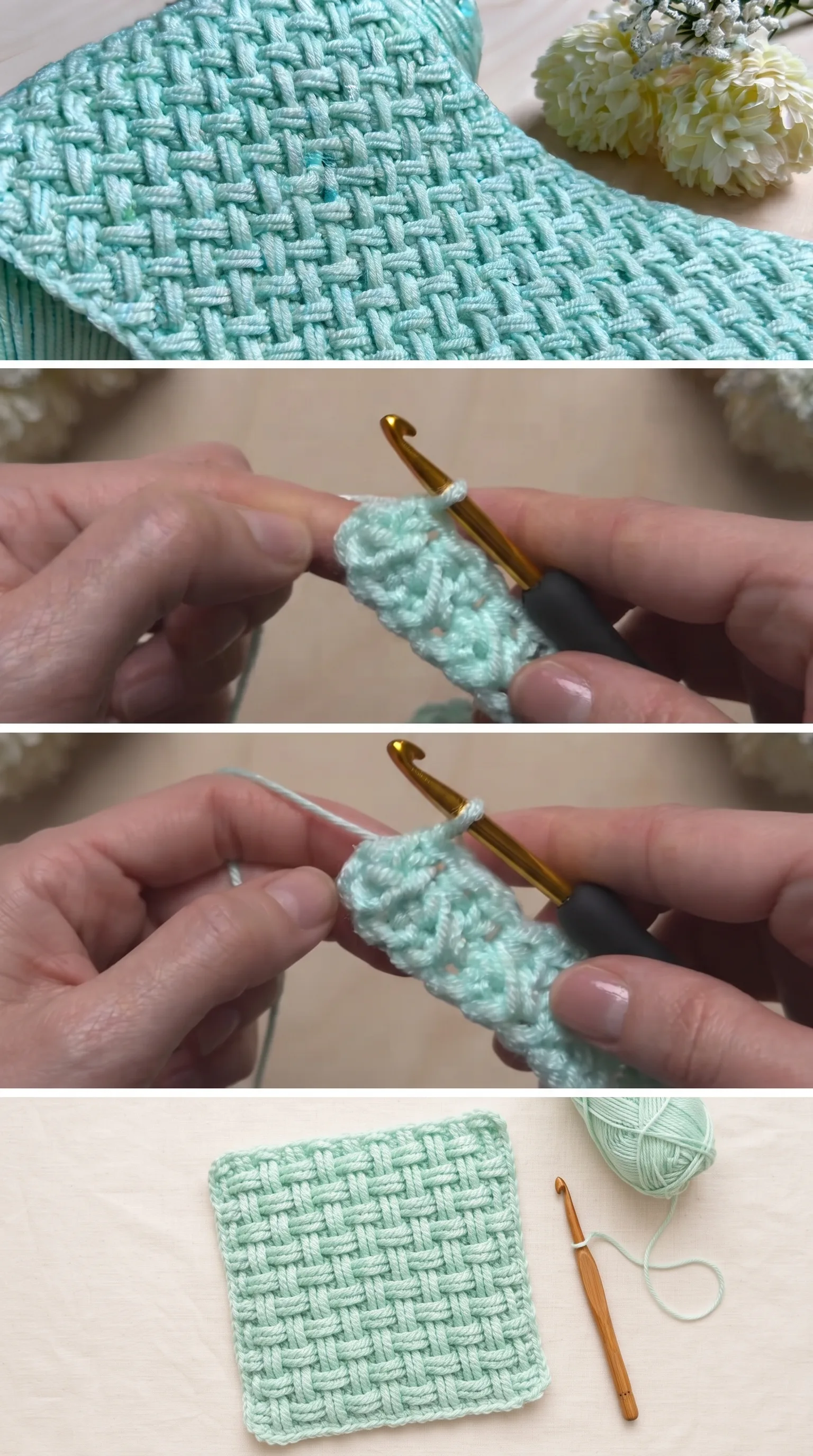 Crochet Basket Weave Blanket: A Timeless Textured Treasure pattern