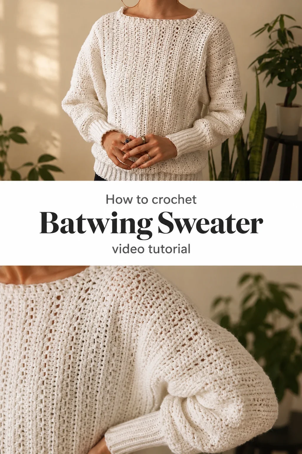 Crochet Batwing Sweater: A Chic and Timeless Classic