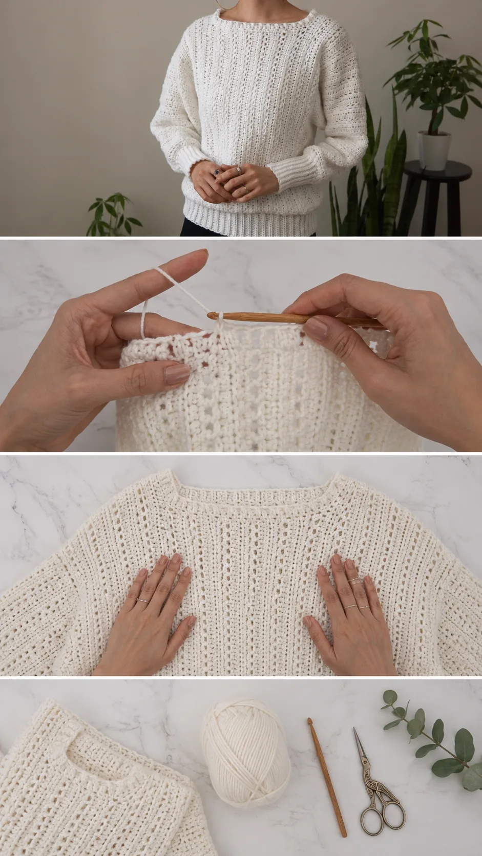 Crochet Batwing Sweater: A Chic and Timeless Classic pattern