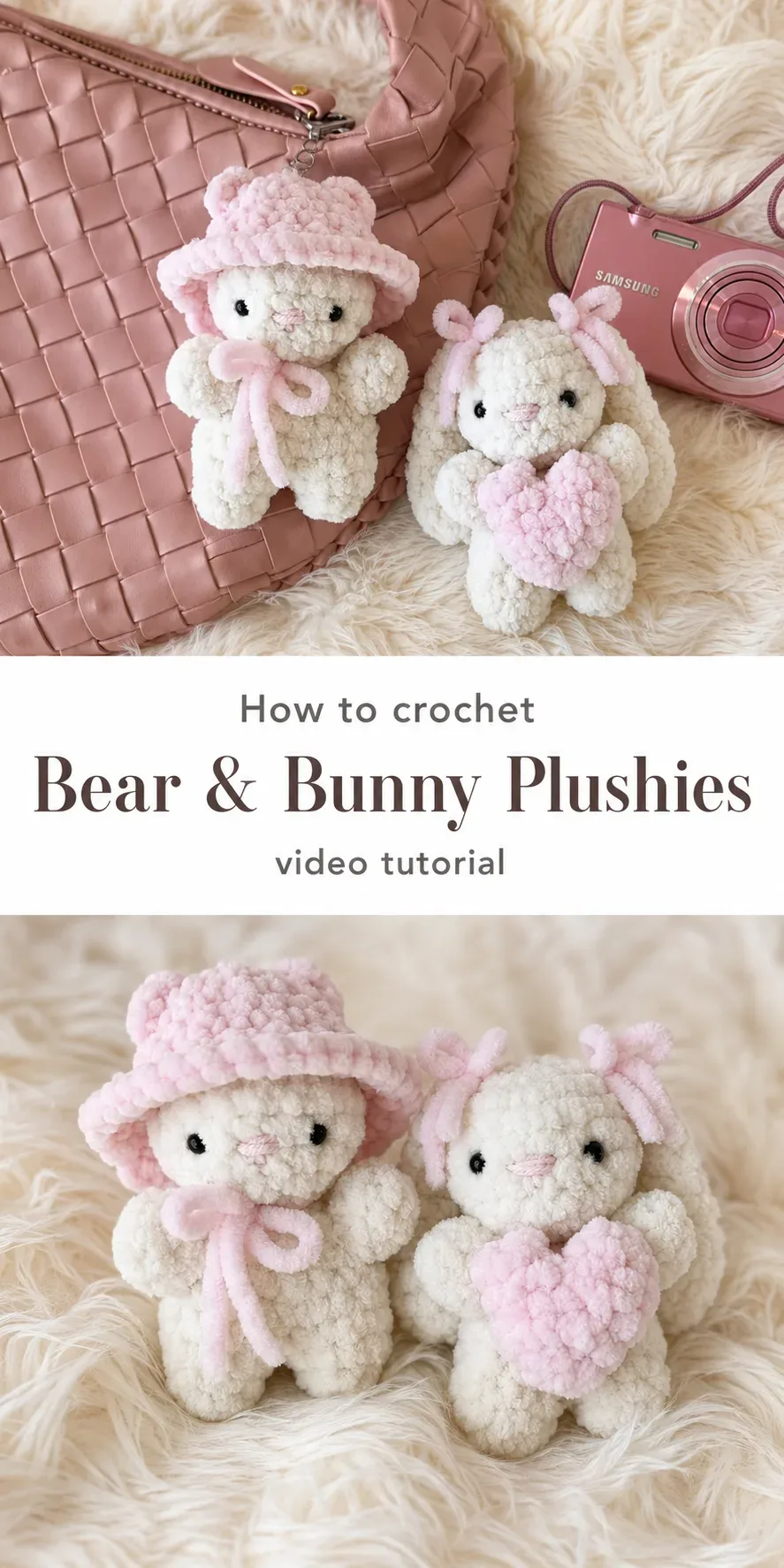 Crochet Bear & Bunny Plushies: A Sweet Charming Keepsake