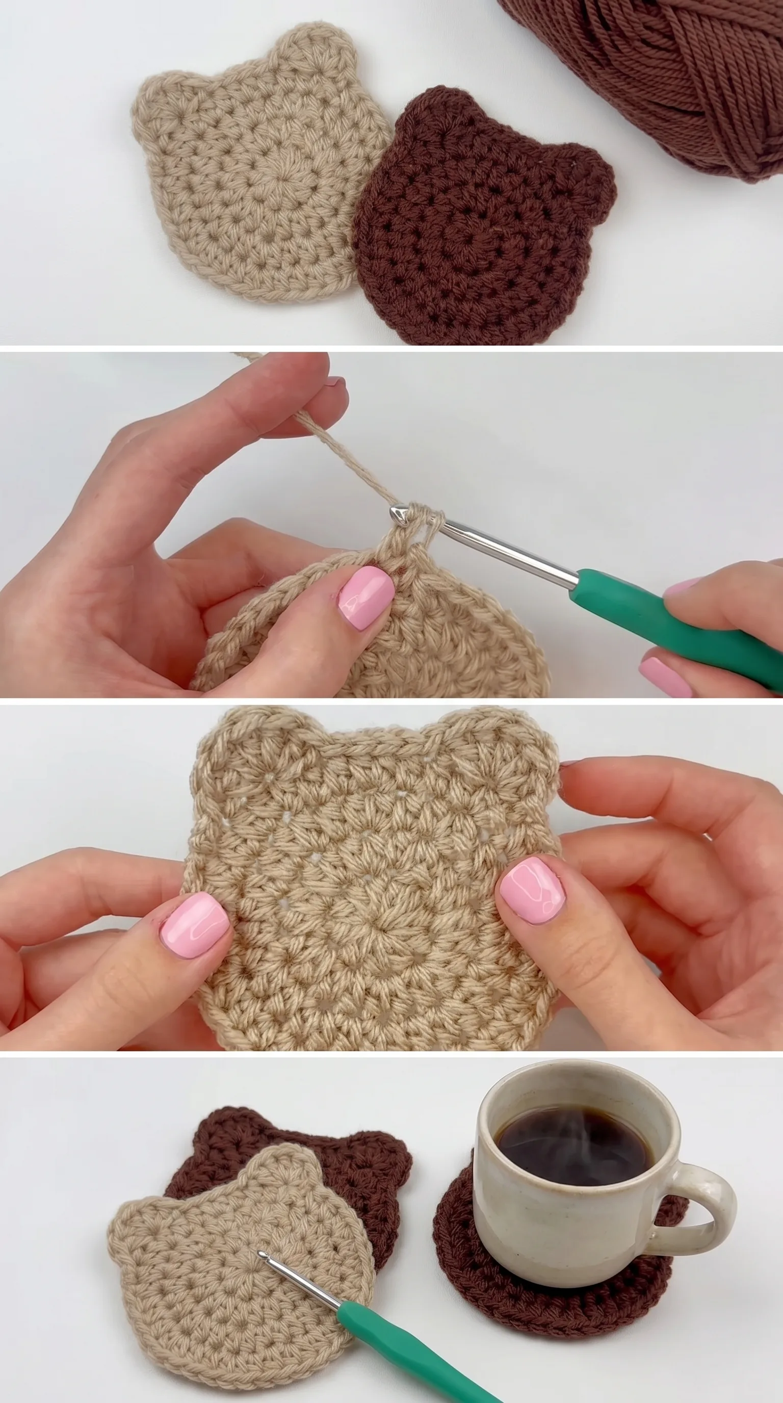 Crochet Bear Coaster: A Charming Home Accent pattern
