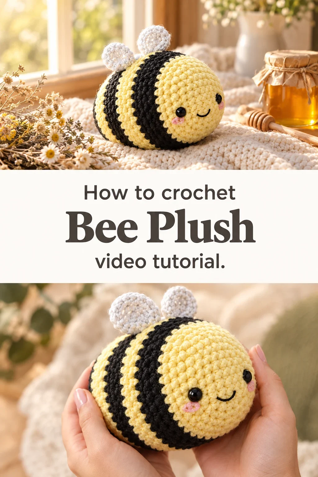 Crochet Bee Plush: A Sweet and Whimsical Companion