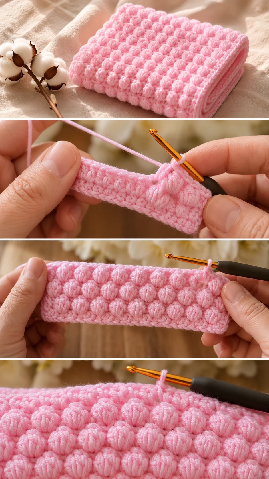 Crochet Bobble Baby Blanket: A Sweet and Timeless Treasure pattern