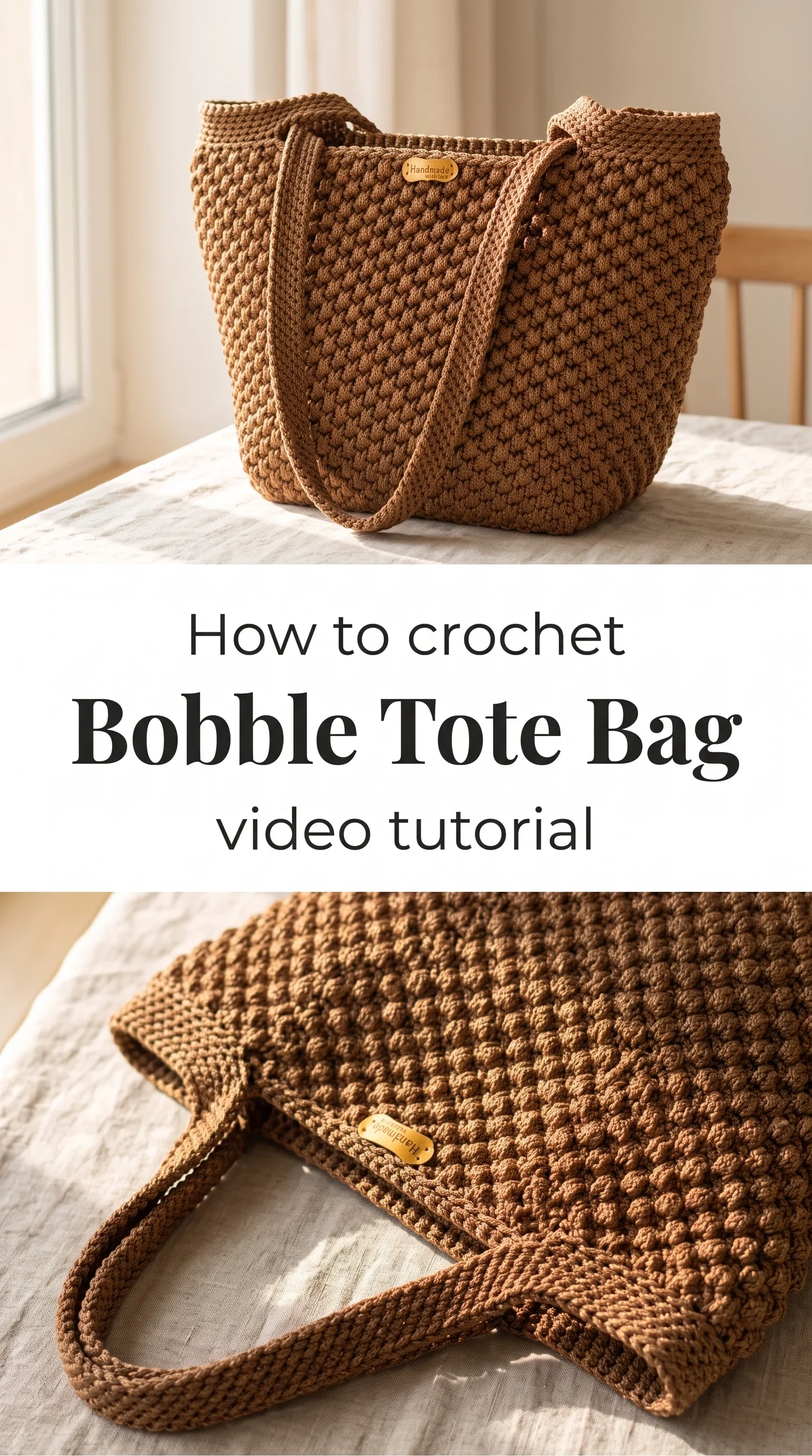 Crochet Bobble Tote Bag: A Chic Everyday Essential