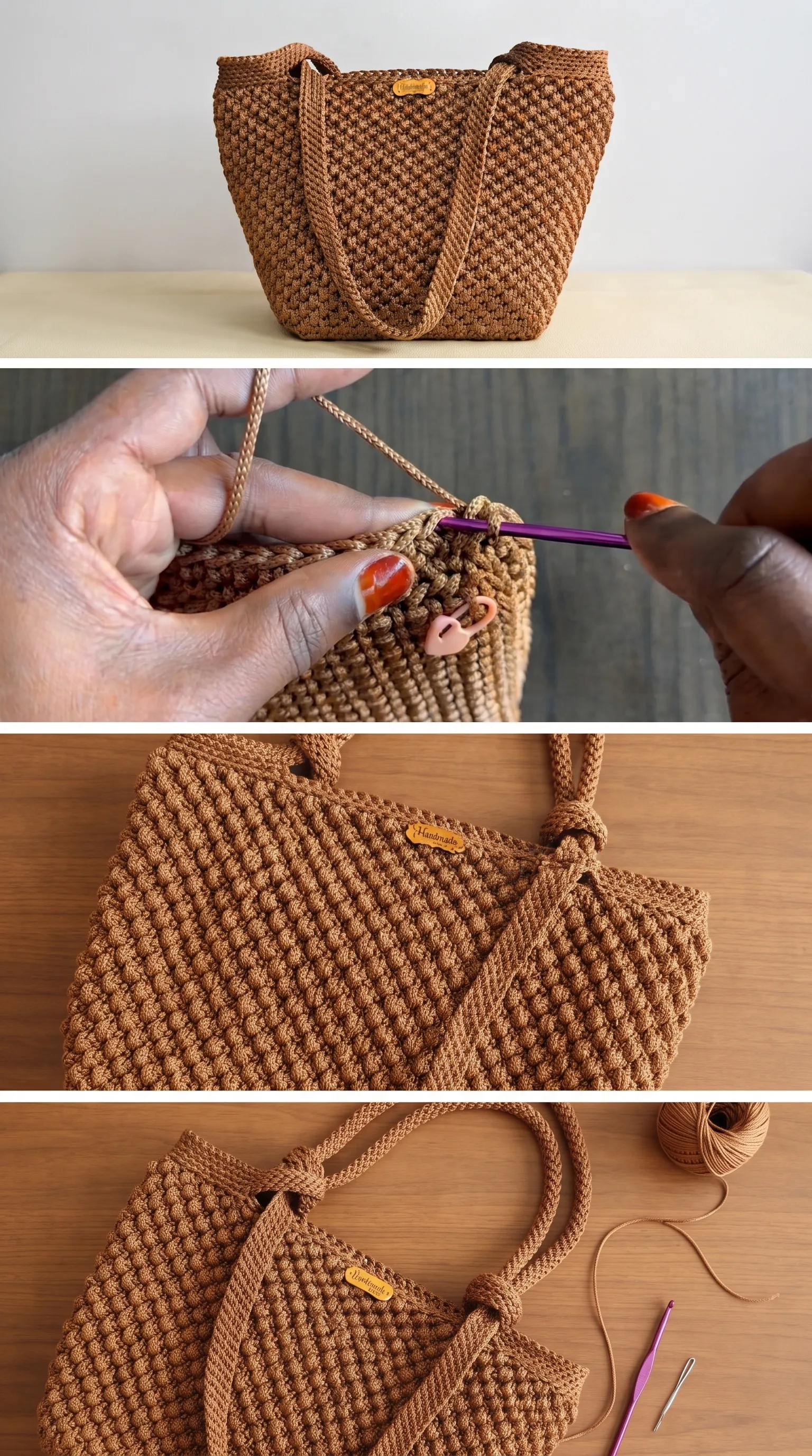 Crochet Bobble Tote Bag: A Chic Everyday Essential pattern