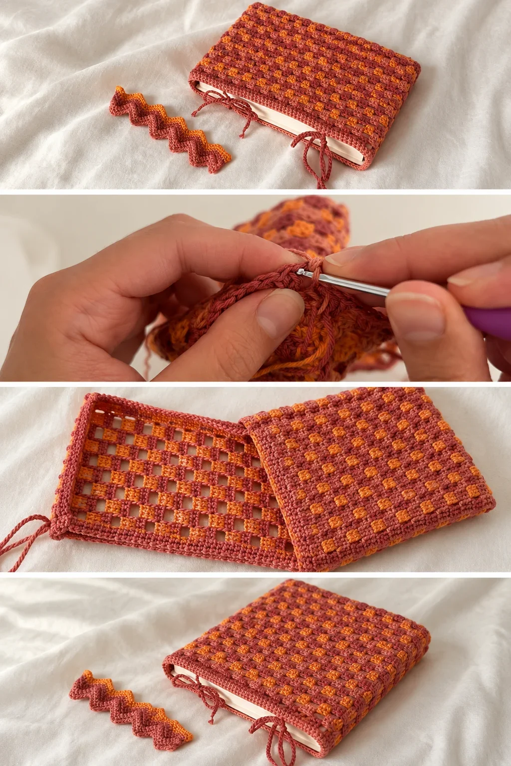 Crochet Book Sleeve & Bookmark: A Charming Autumn Set pattern