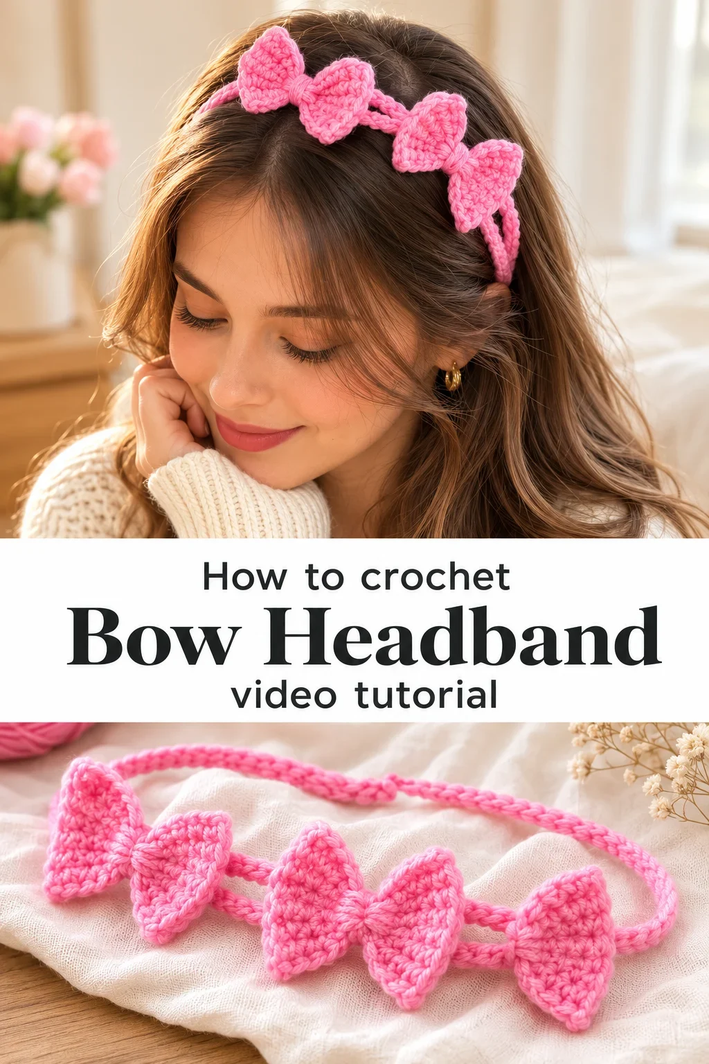 Crochet Bow Headband: A Sweet and Charming Accent