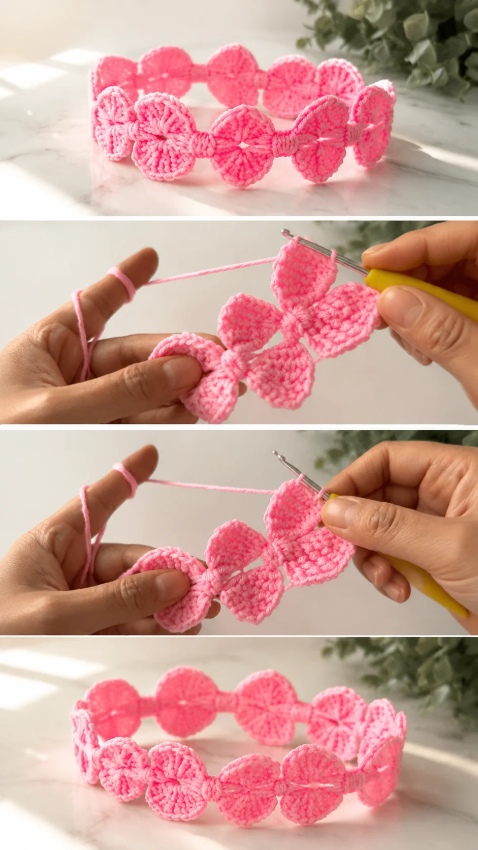 Crochet Bow Headband: A Sweet and Charming Accent pattern