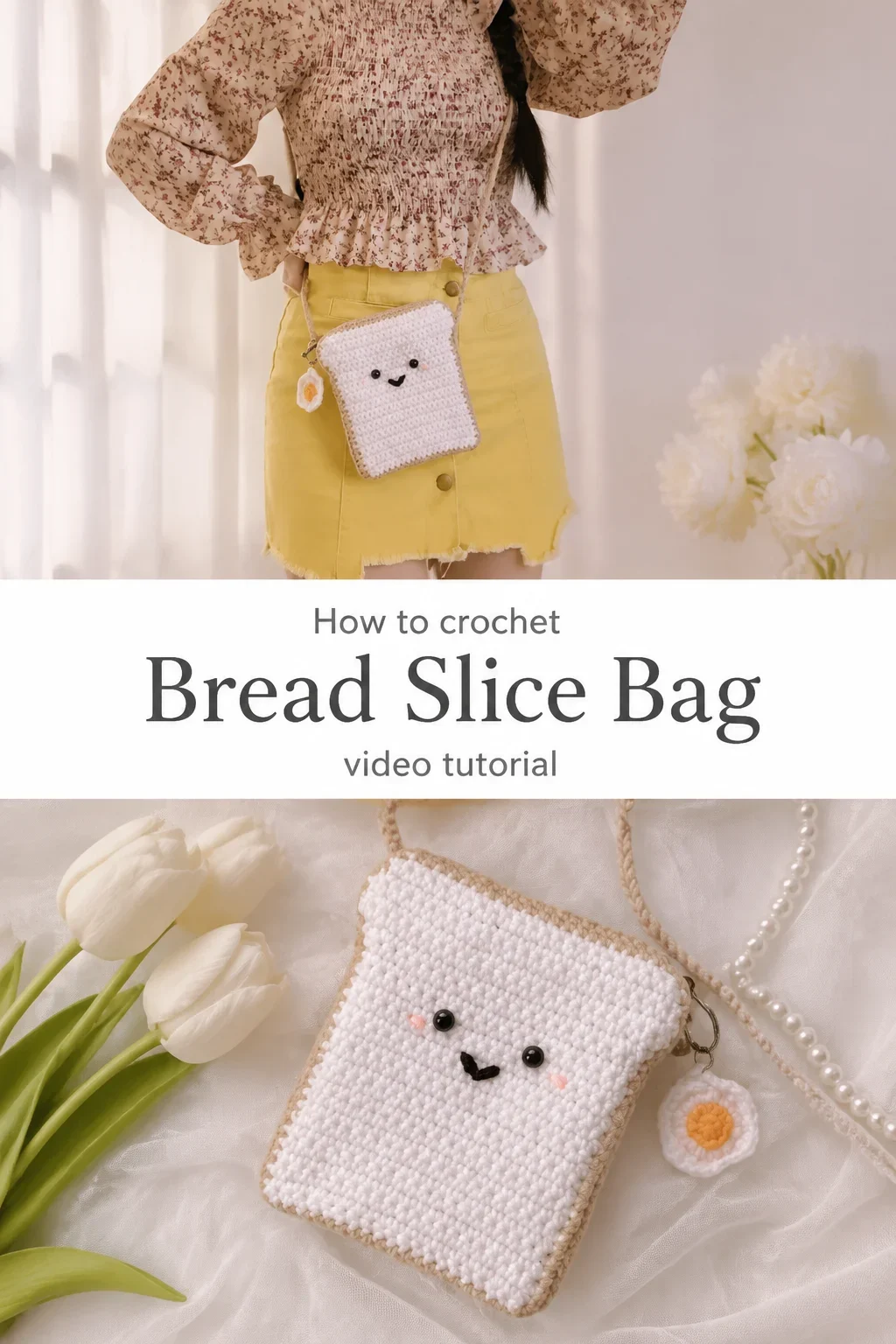 Crochet Bread Slice Bag: A Whimsical Kawaii Accessory