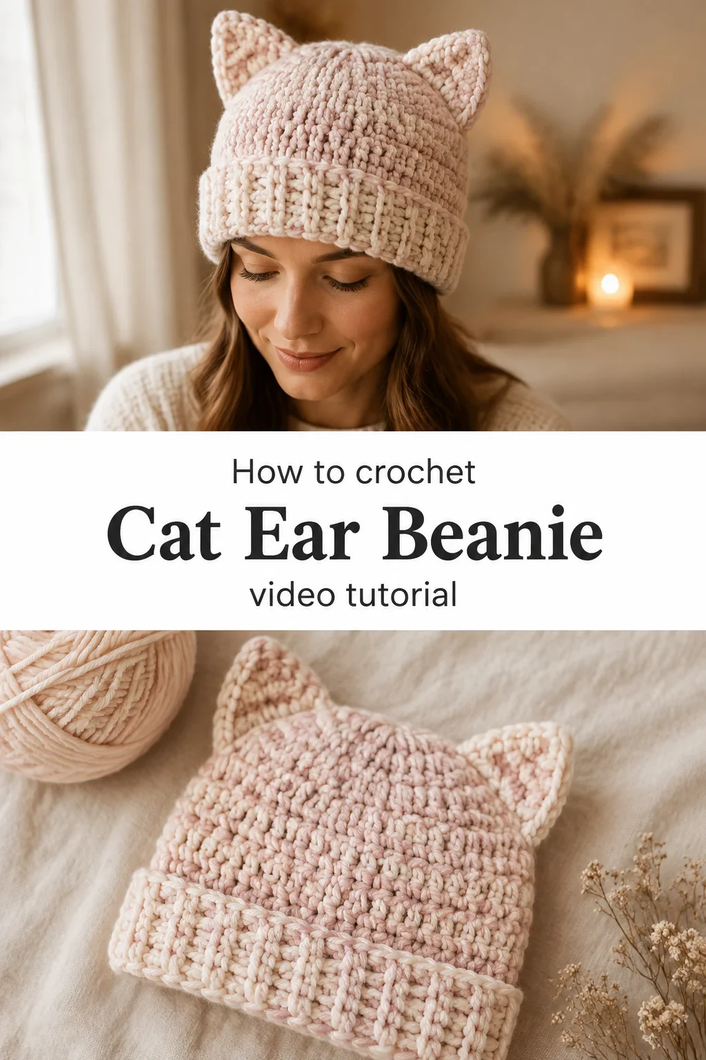 Crochet Cat Ear Beanie: A Playful and Charming Accessory