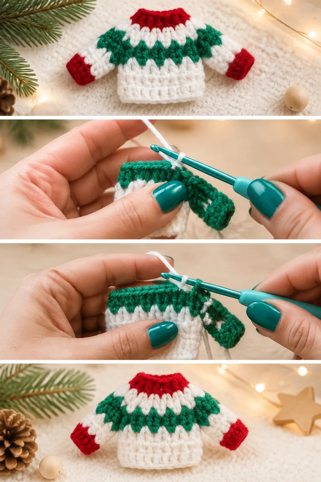 Crochet Christmas Tree Ornaments: A Festive Holiday Accent pattern