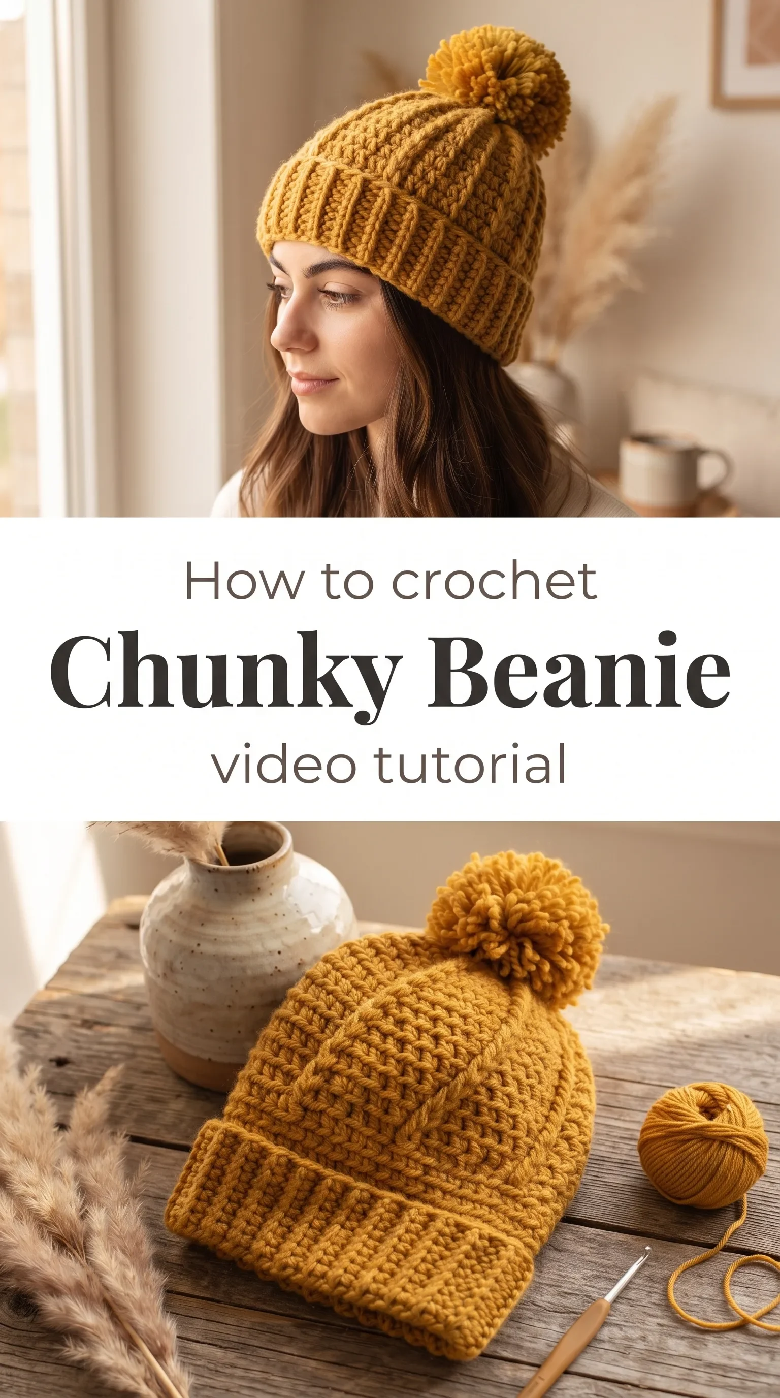 Crochet Chunky Beanie: A Warm and Timeless Classic