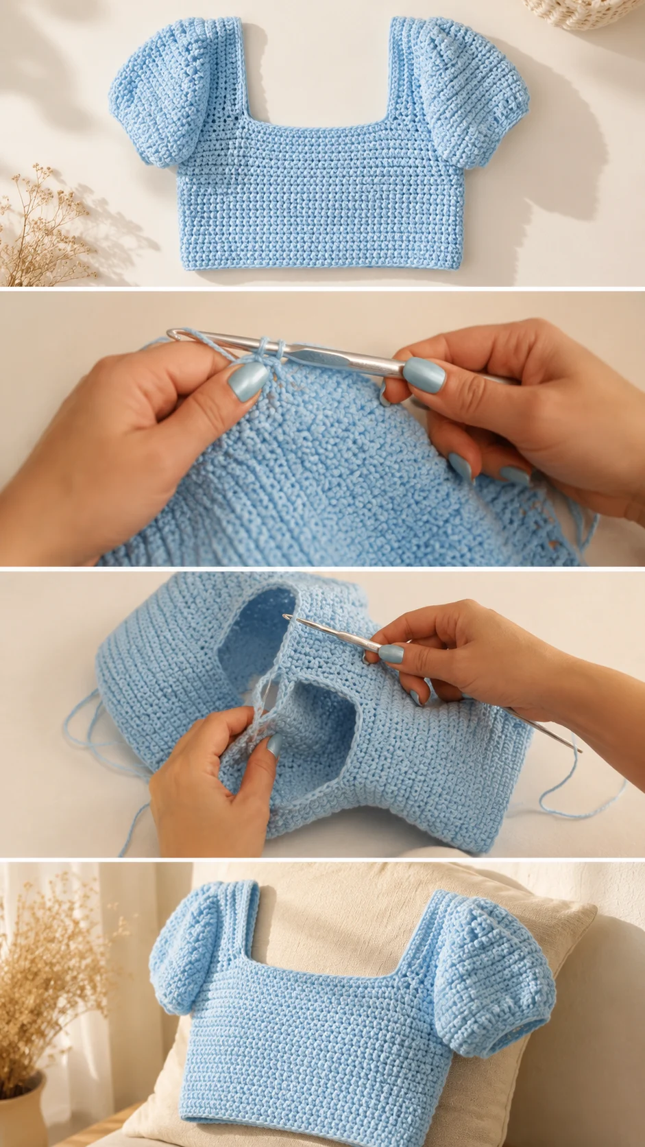 Crochet Cinderella Crop Top: A Whimsical Dreamy Classic pattern