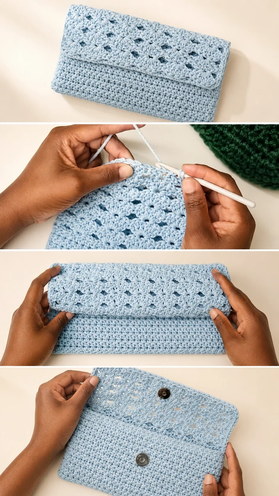 Crochet Clutch Bag: A Chic and Timeless Accessory pattern