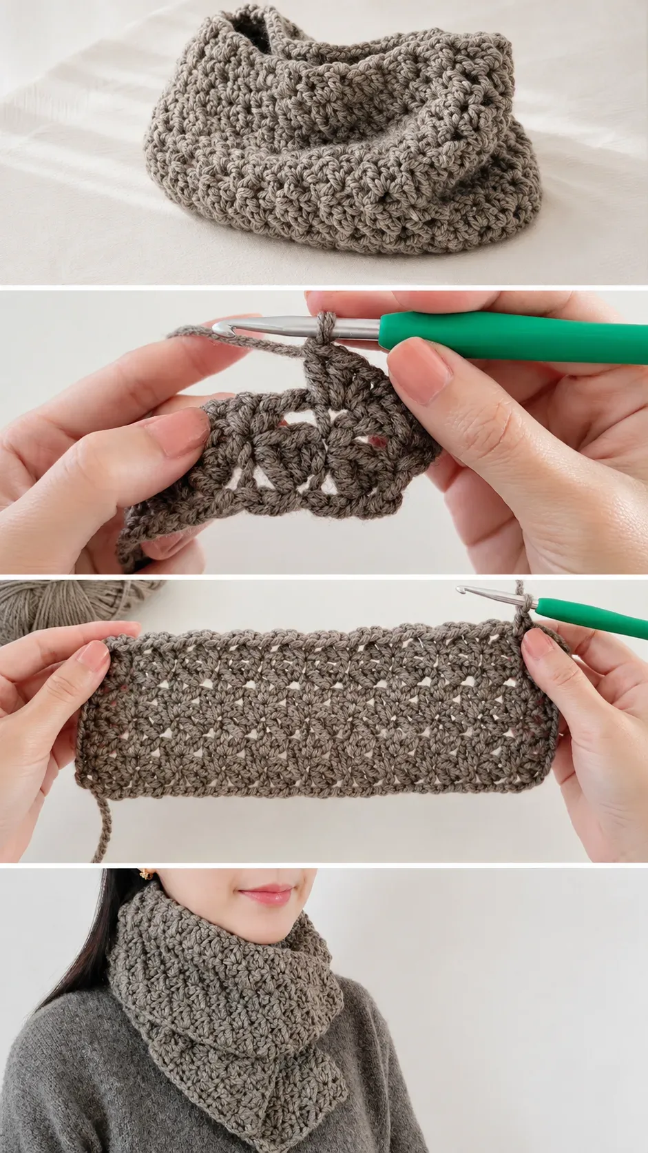 Crochet Cowl Scarf: A Warm and Charming Winter Wrap pattern
