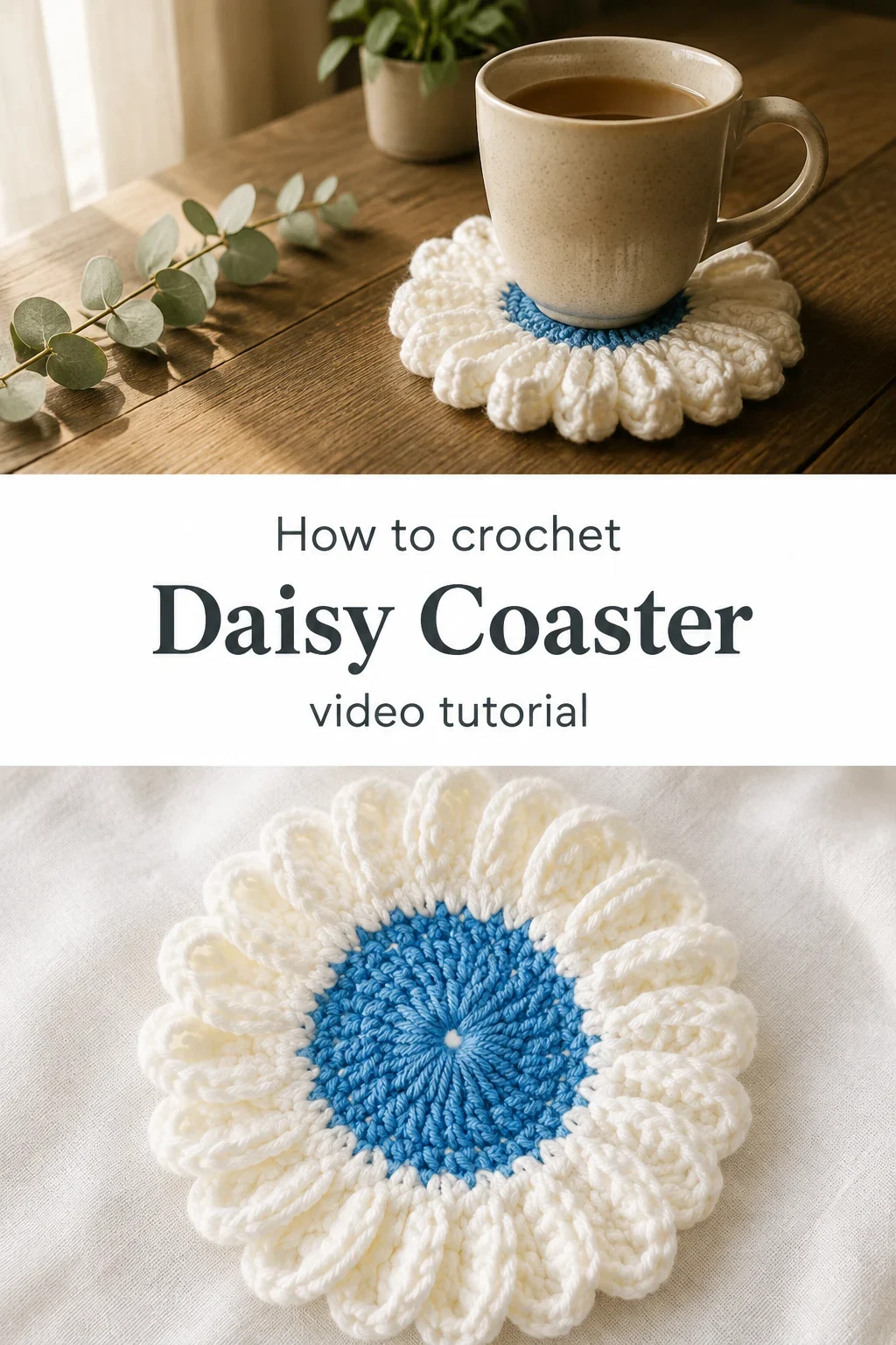 Crochet Daisy Coaster: A Charming Handmade Accent