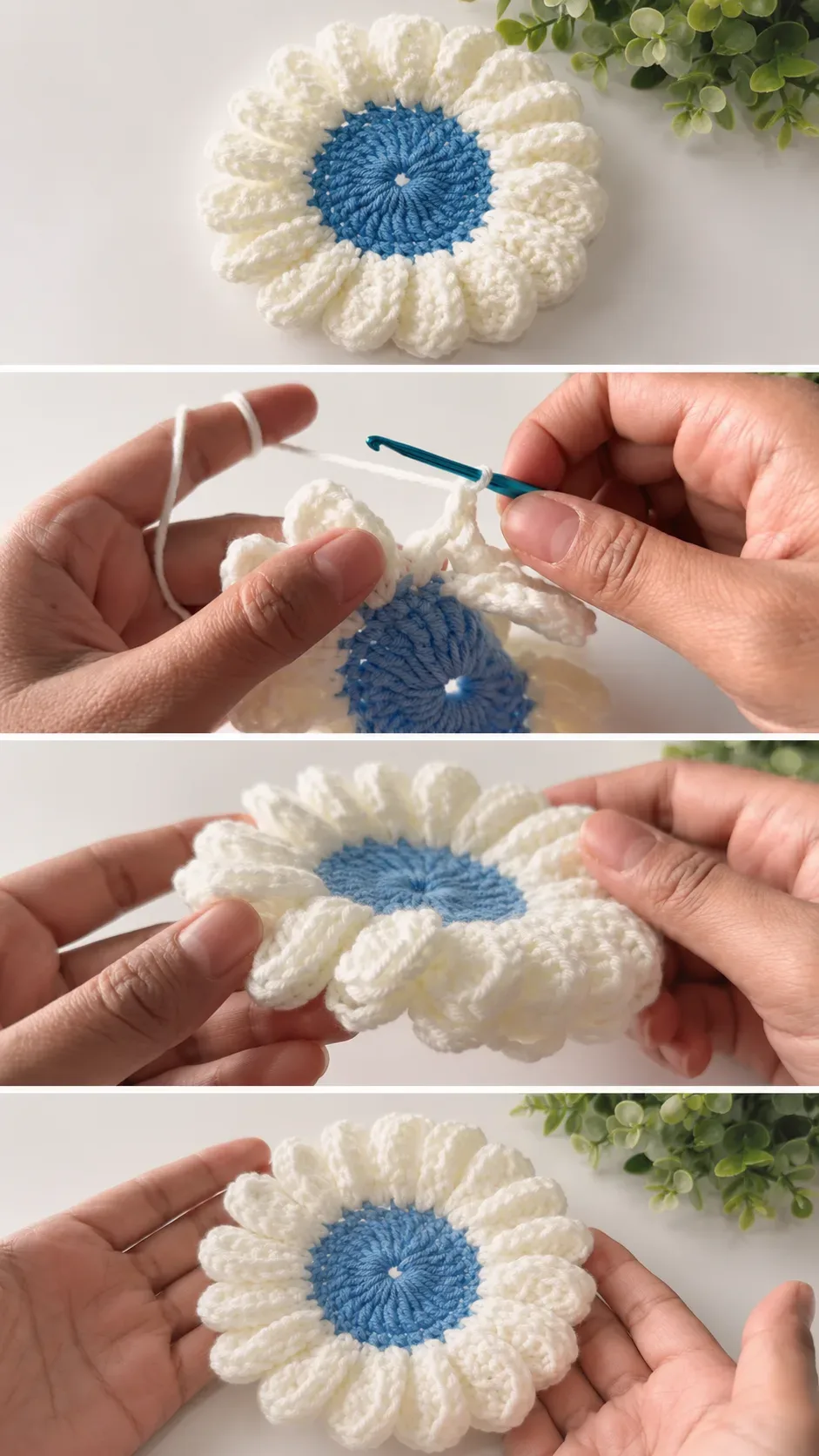 Crochet Daisy Coaster: A Charming Handmade Accent pattern