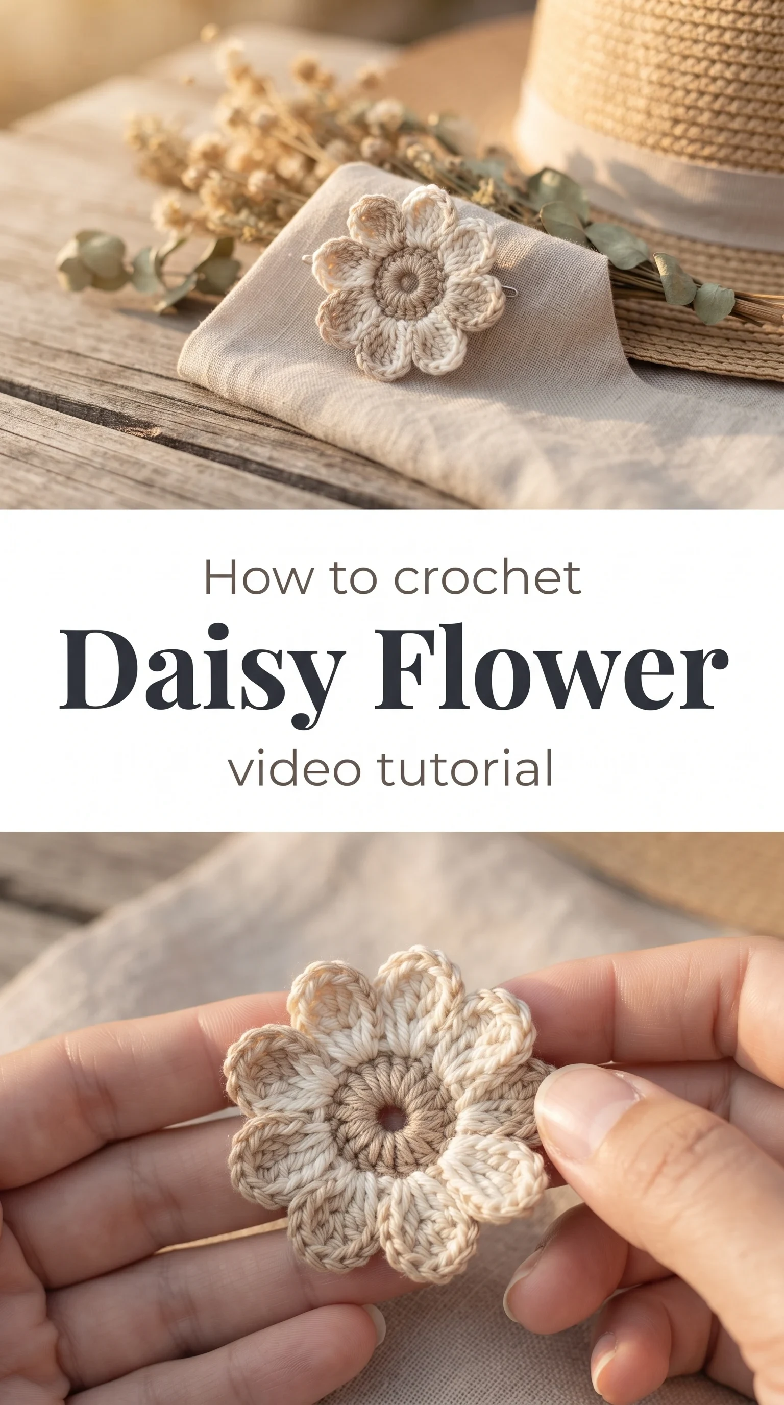 Crochet Daisy Flower: A Delicate Floral Accent