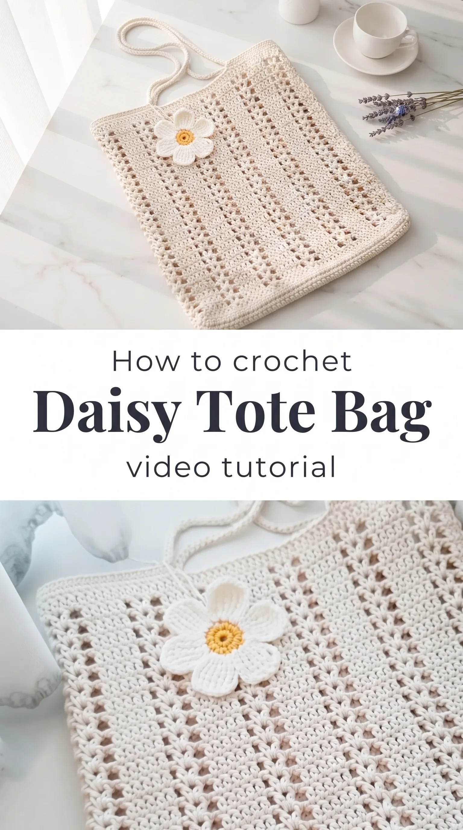 Crochet Daisy Tote Bag: A Charming Everyday Essential