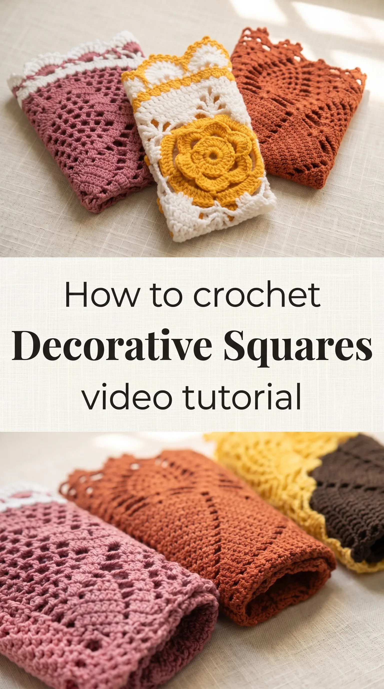 Crochet Decorative Squares: A Colorful Handmade Collection