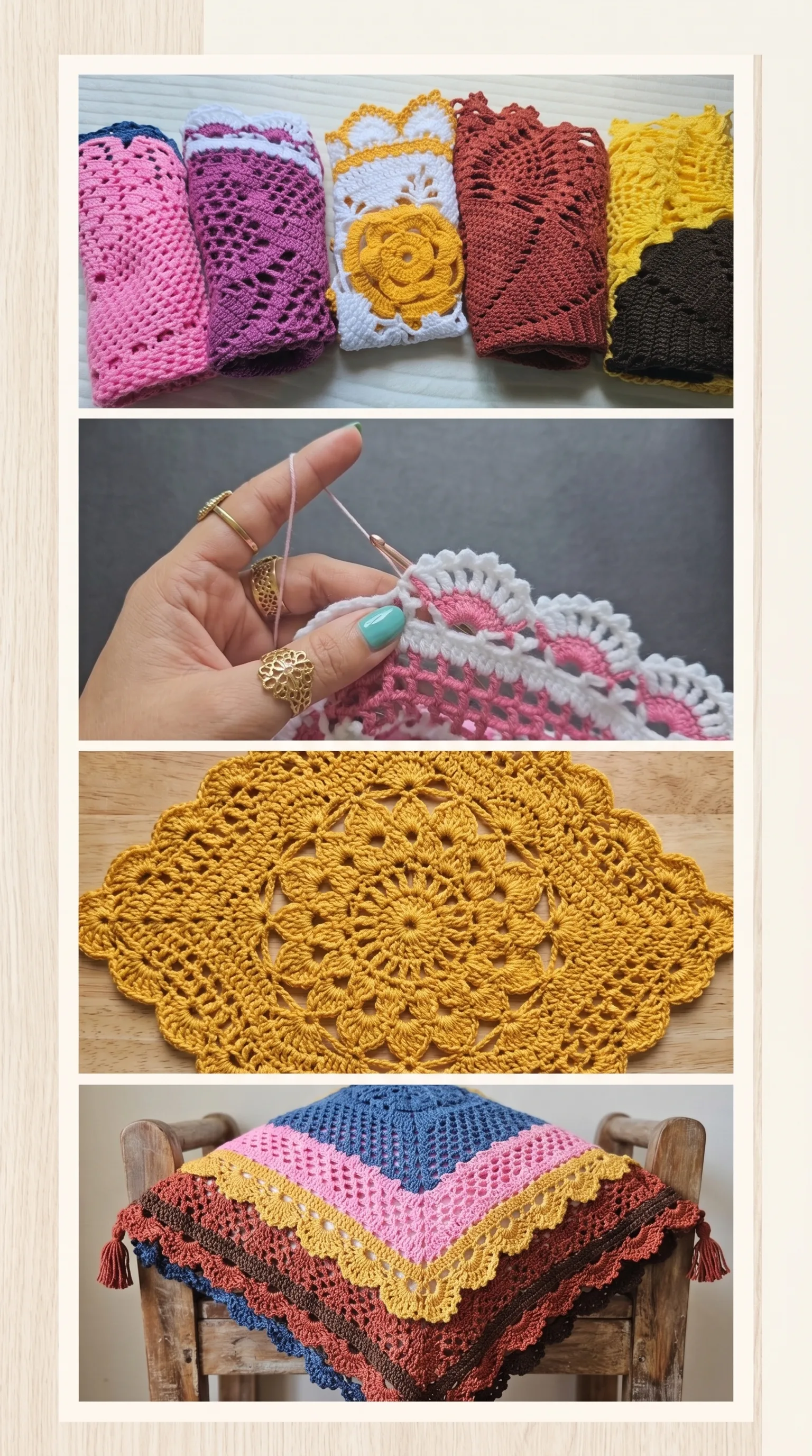 Crochet Decorative Squares: A Colorful Handmade Collection pattern
