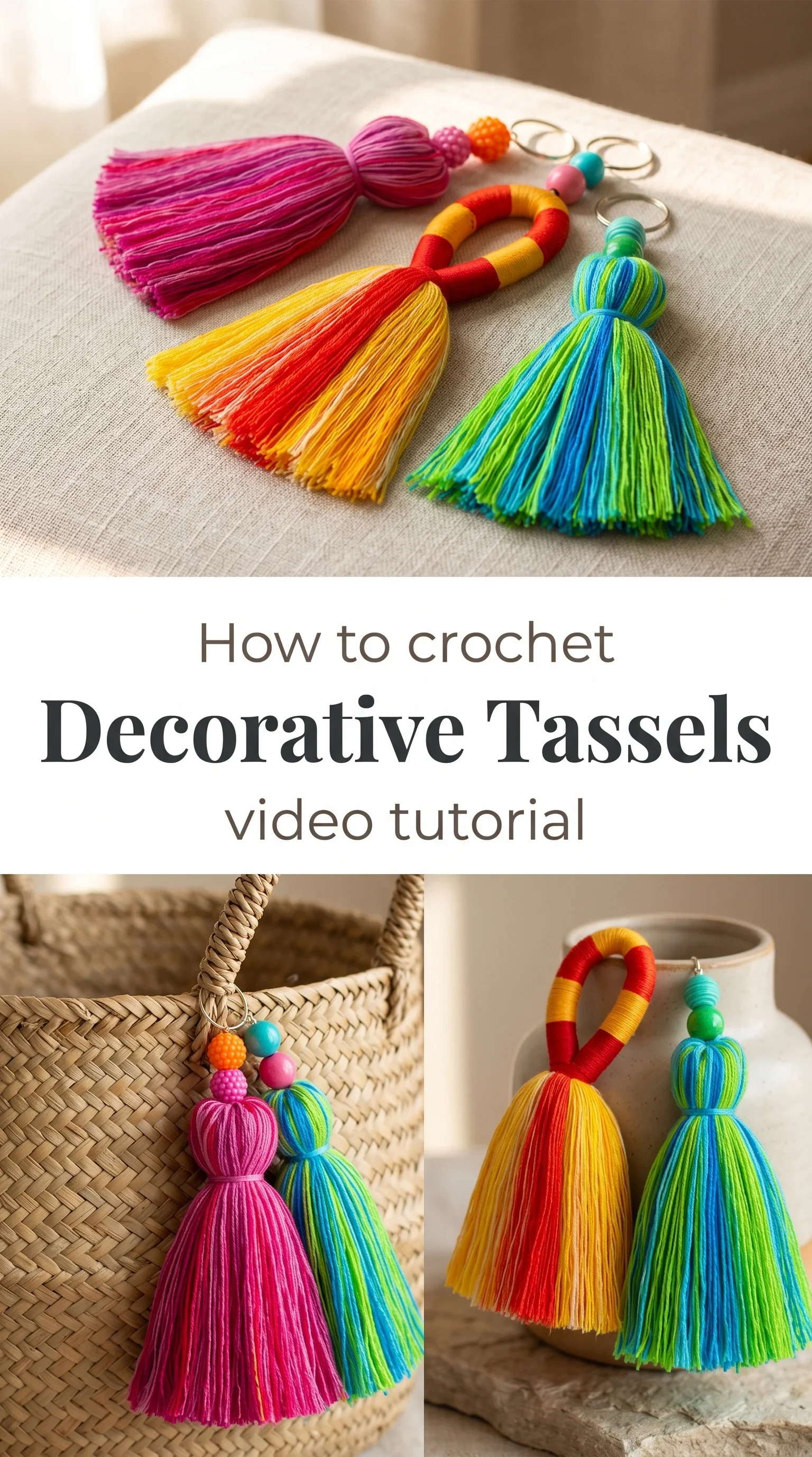 Crochet Decorative Tassels: A Colorful Handmade Accent