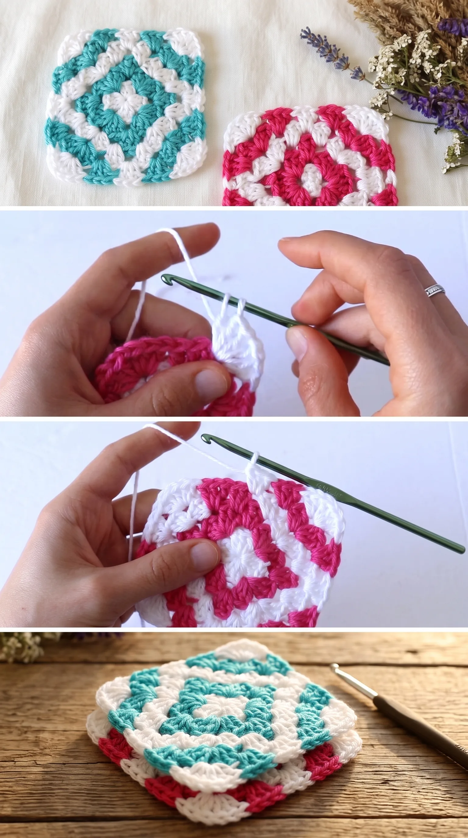 Crochet Diamond Granny Square: A Timeless Blanket Classic pattern