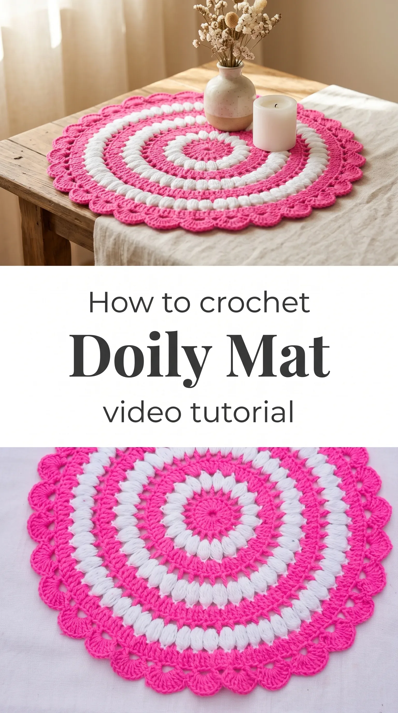 Crochet Doily Mat: A Vibrant Traditional Treasure