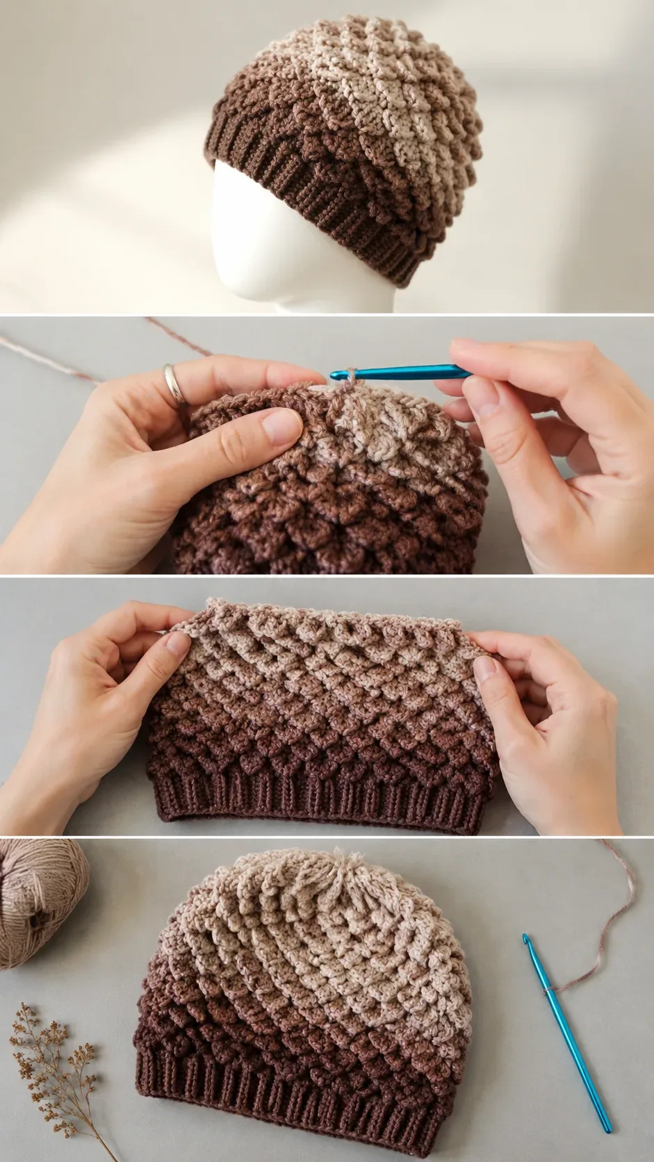 Crochet Dragon Scale Beanie: A Bold Winter Essential pattern