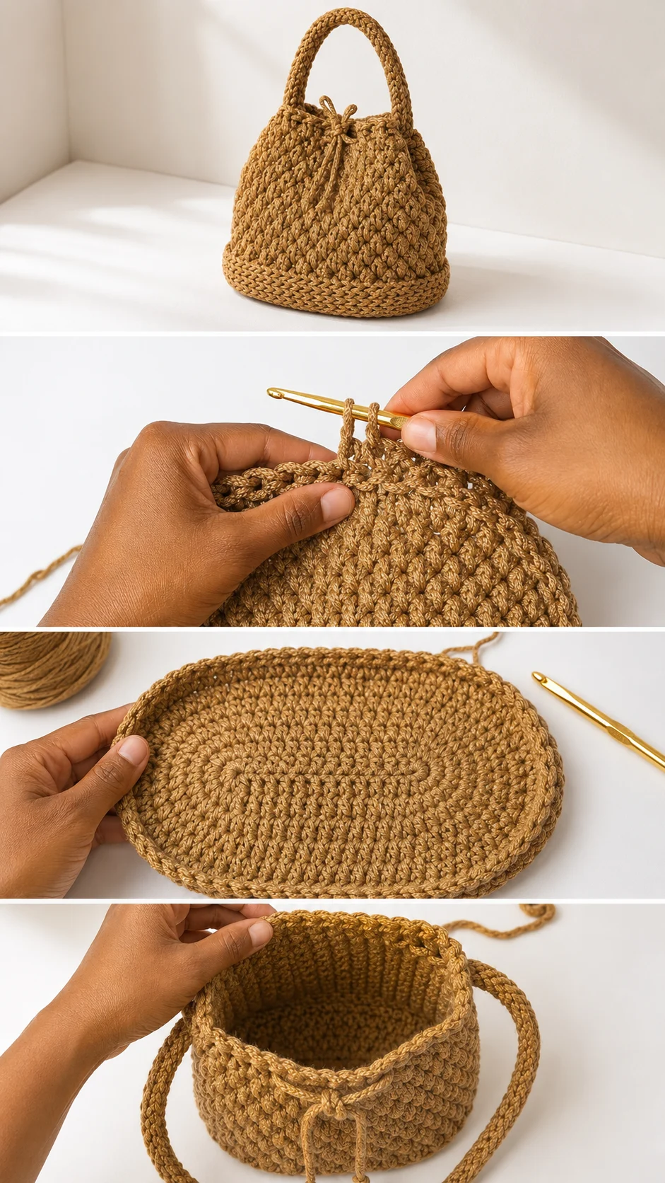 Crochet Drawstring Bag: A Chic Handcrafted Essential pattern