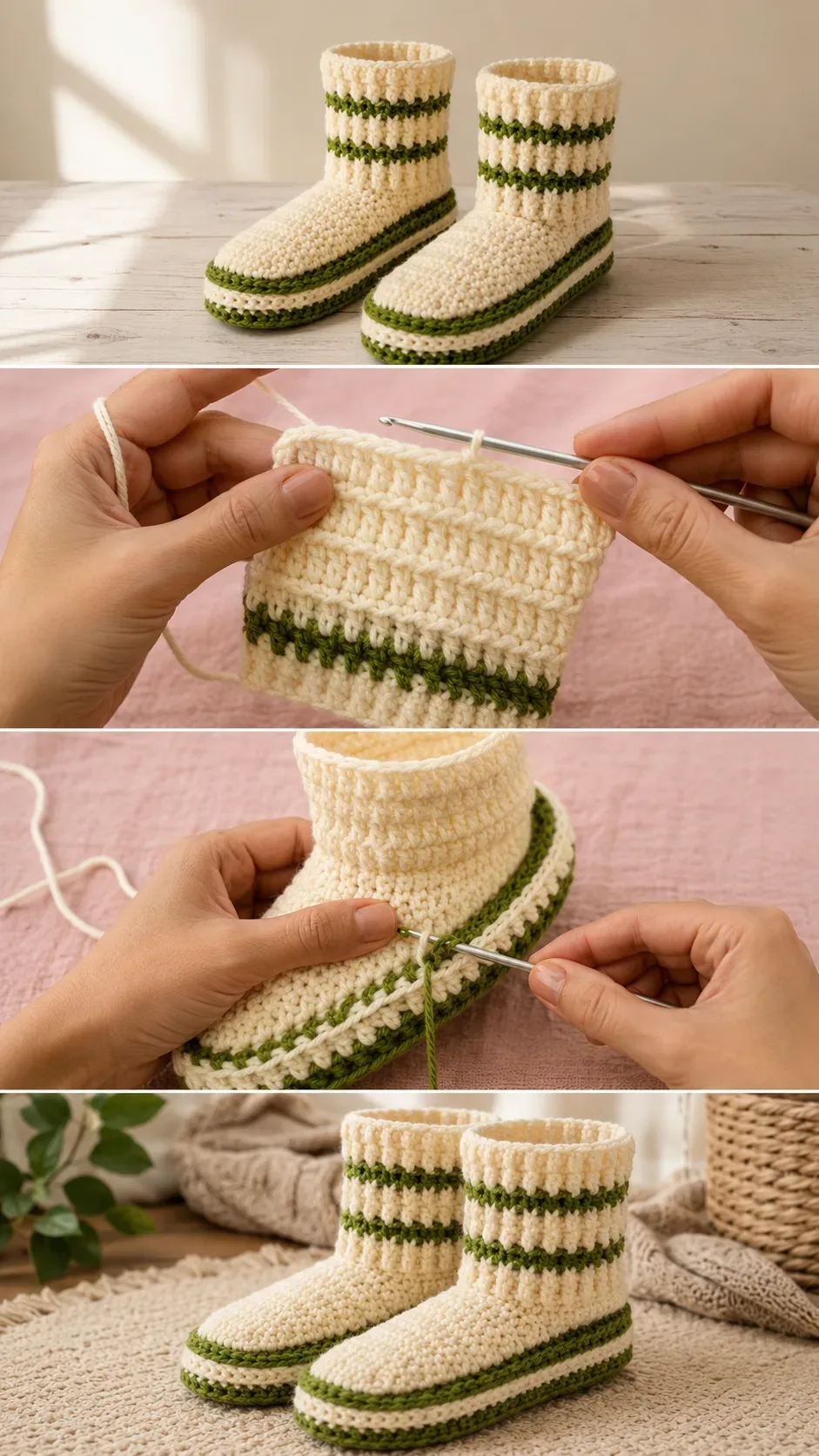 Crochet Elastic Ankle Boots: A Cozy Handmade Classic pattern