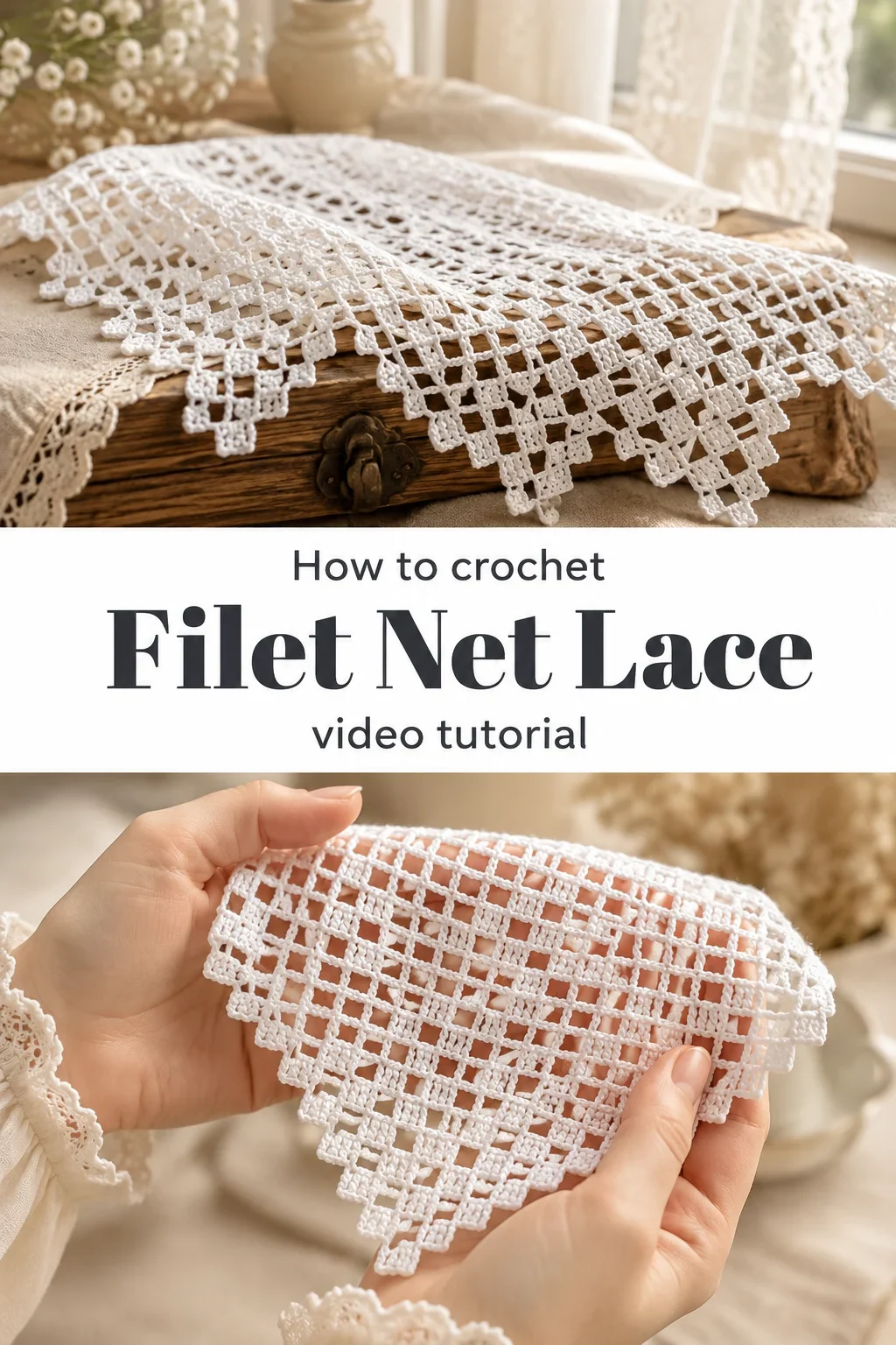 Crochet Filet Net Lace: A Delicate Timeless Accent