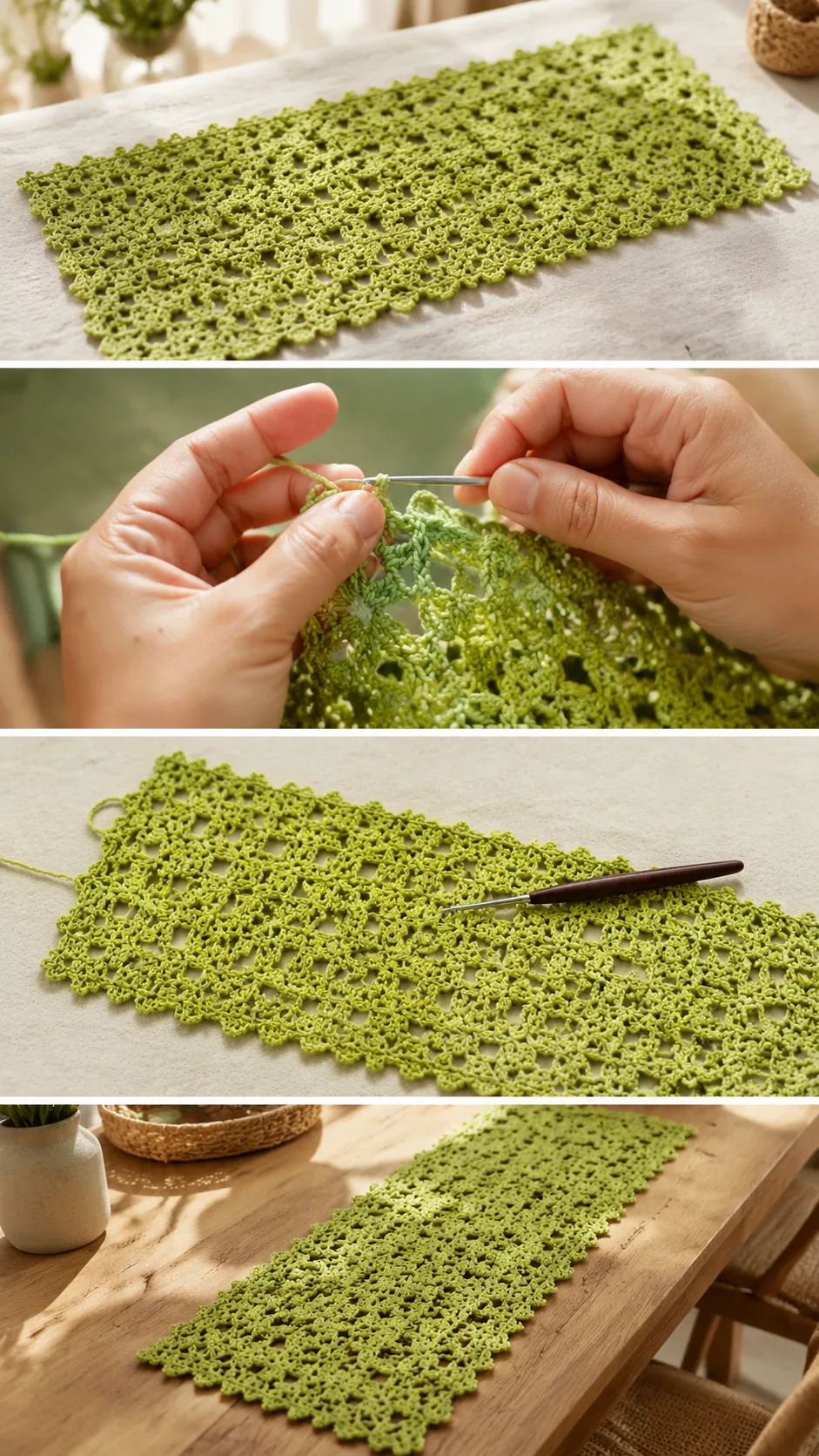 Crochet Fillet Table Runner: A Timeless Lace Statement pattern