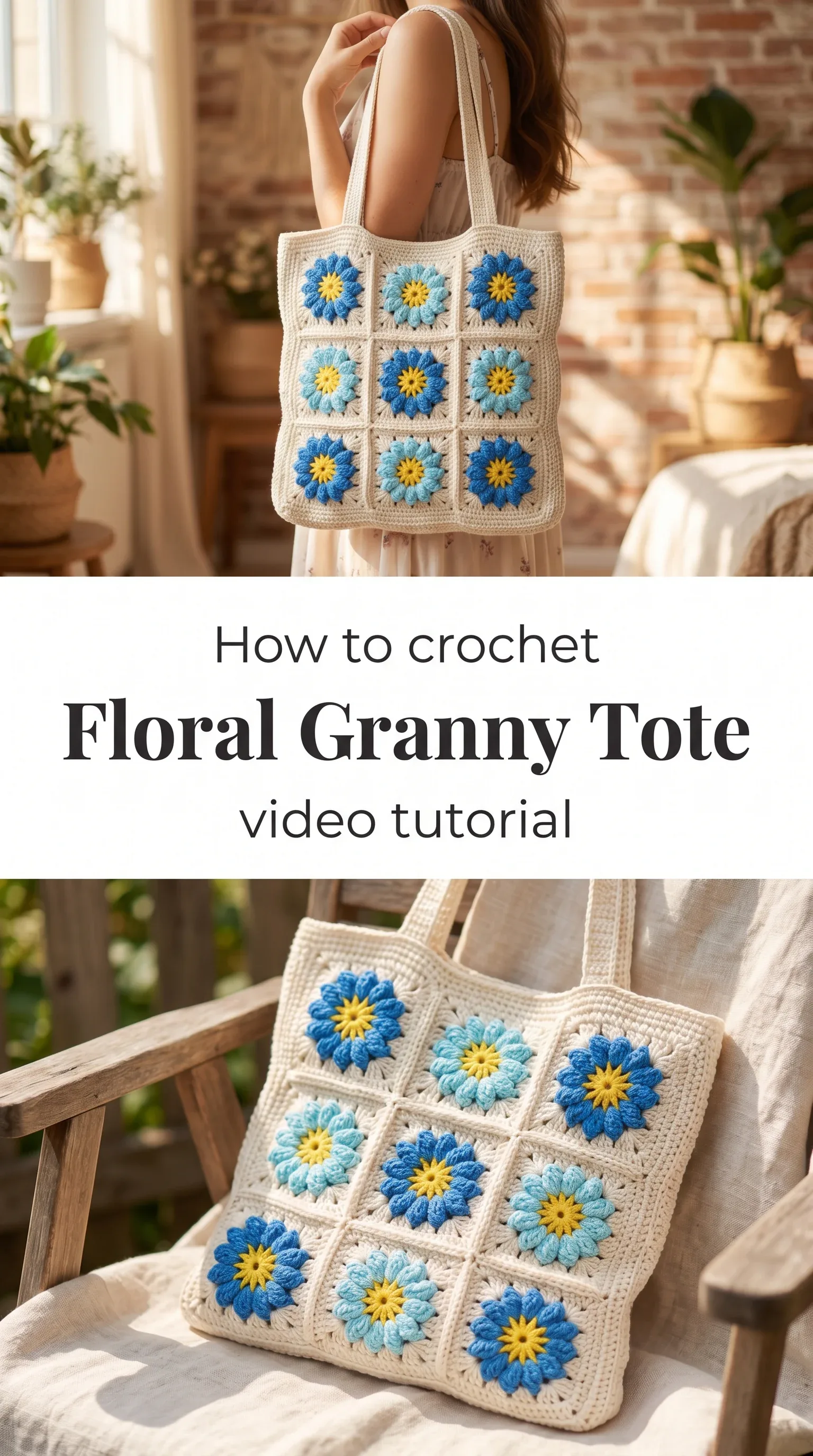 Crochet Floral Granny Tote: A Charming Summer Essential