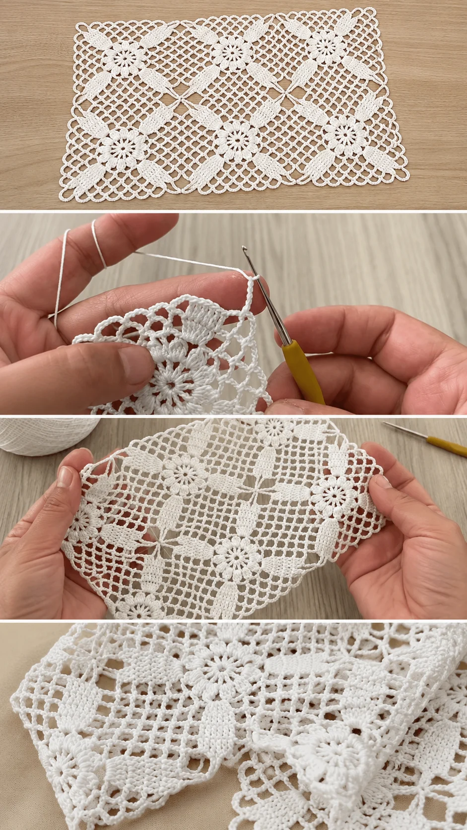Crochet Floral Motif Shawl: A Timeless Elegant Classic pattern
