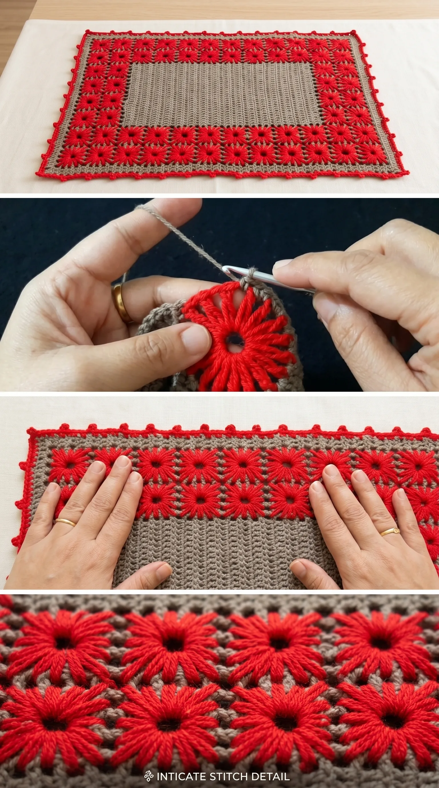 Crochet Floral Table Runner: An Elegant Home Accent pattern