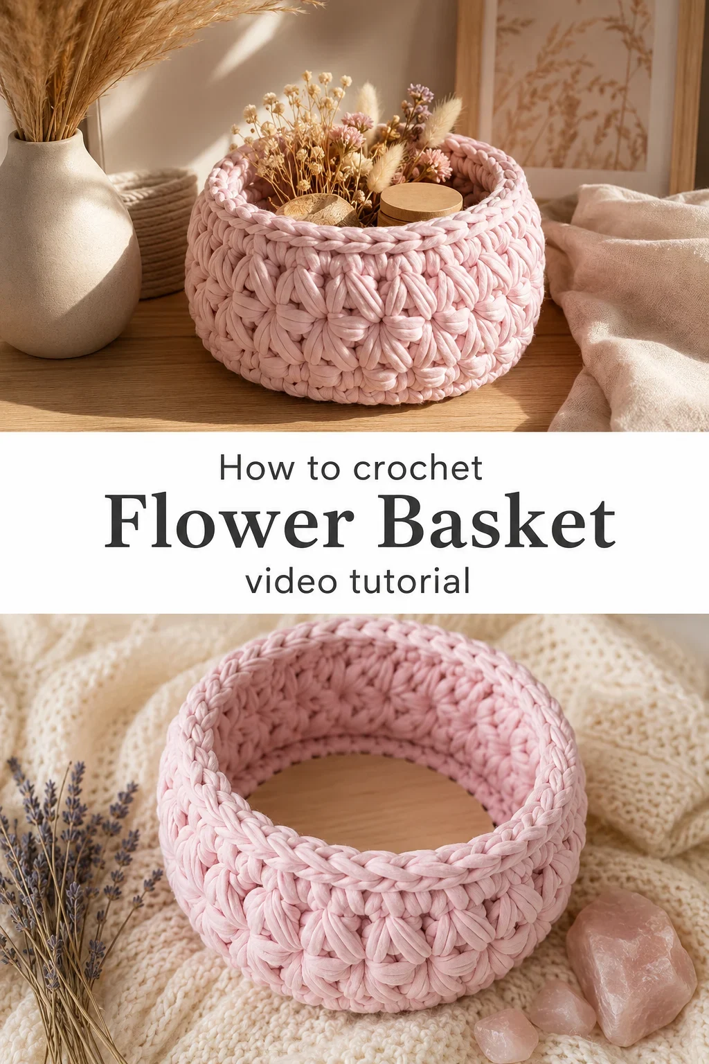 Crochet Flower Basket: A Soft and Charming Accent