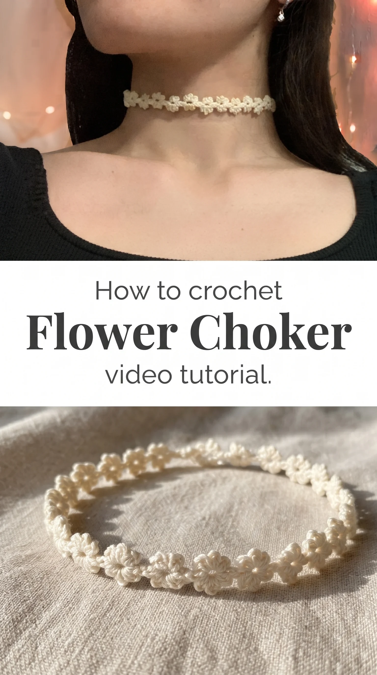 Crochet Flower Choker: A Delicate and Charming Accessory