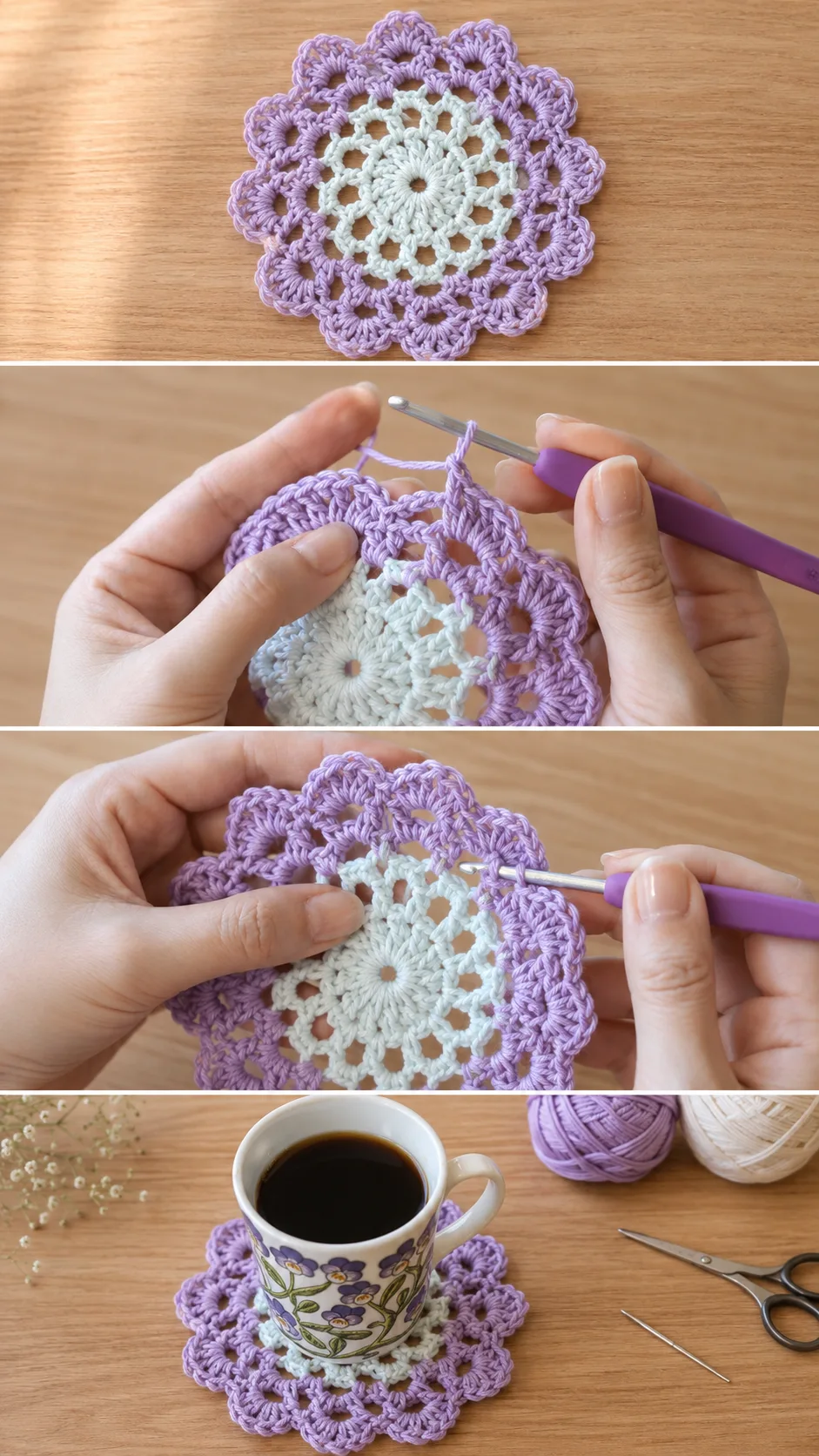 Crochet Flower Doily: A Delicate and Timeless Accent pattern
