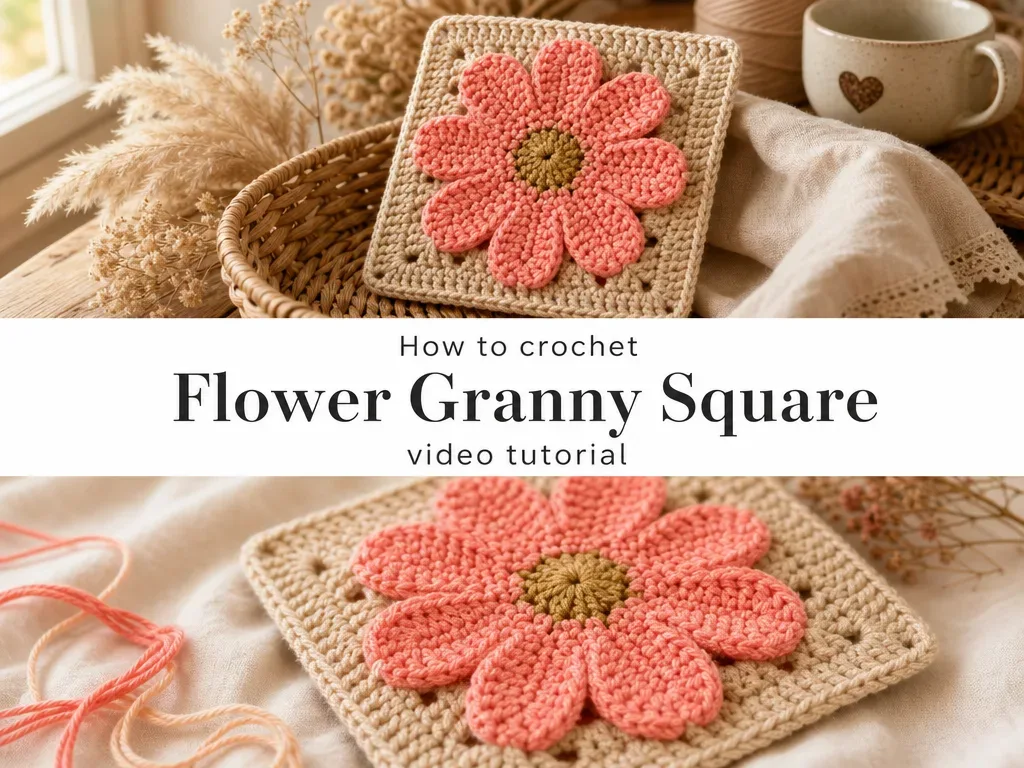 Crochet Flower Granny Square: A Charming Floral Classic