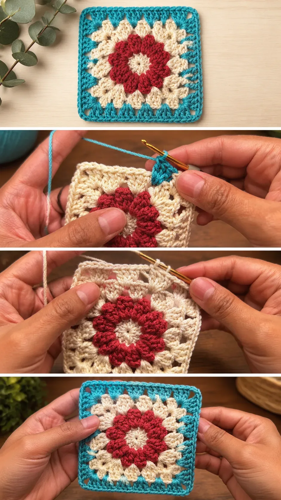 Crochet Flower Granny Square: A Timeless Vintage Classic pattern